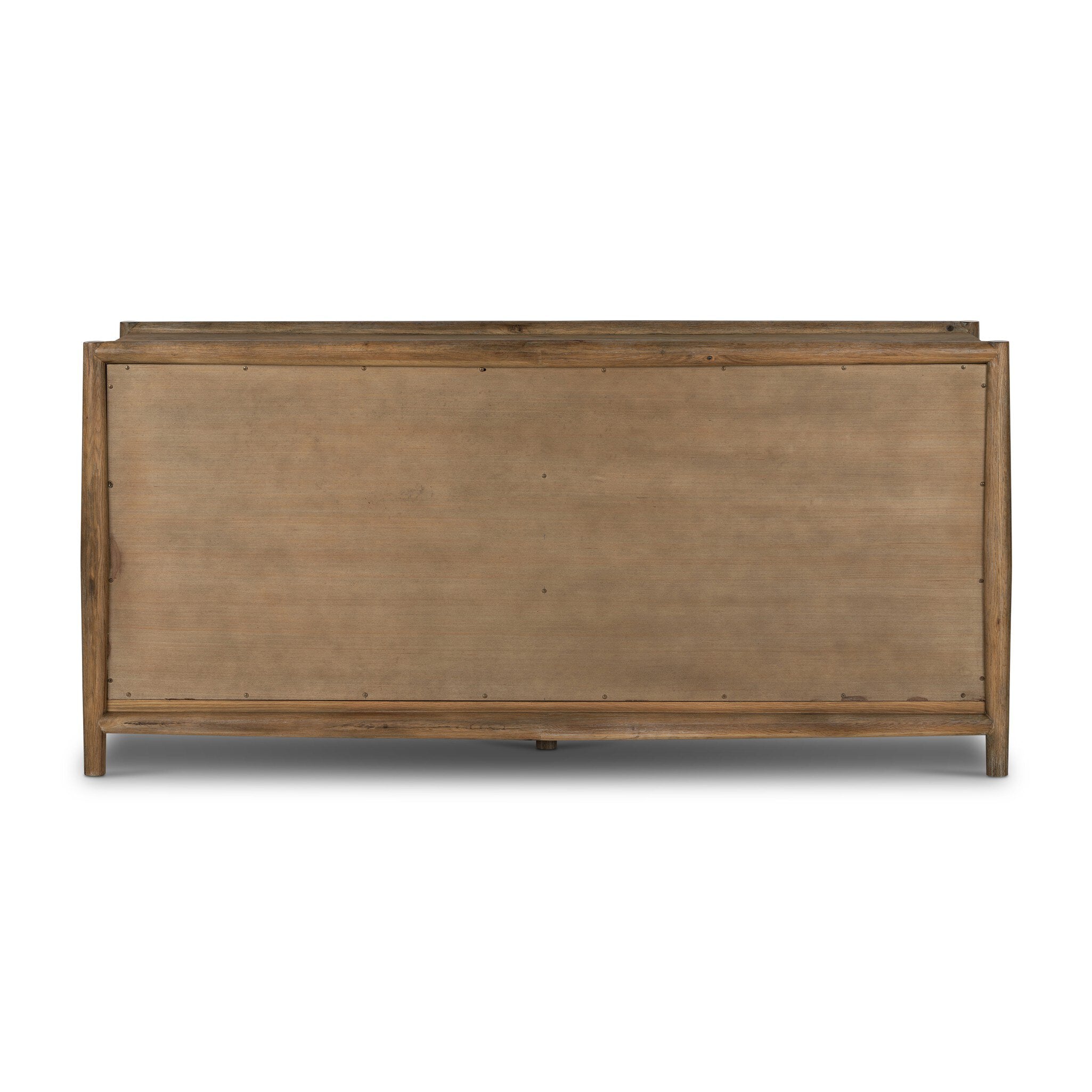 Four Hands Glenview 6 Drawer Dresser — Weathered Oak-Weathered Oak Veneer-Aged Bronze