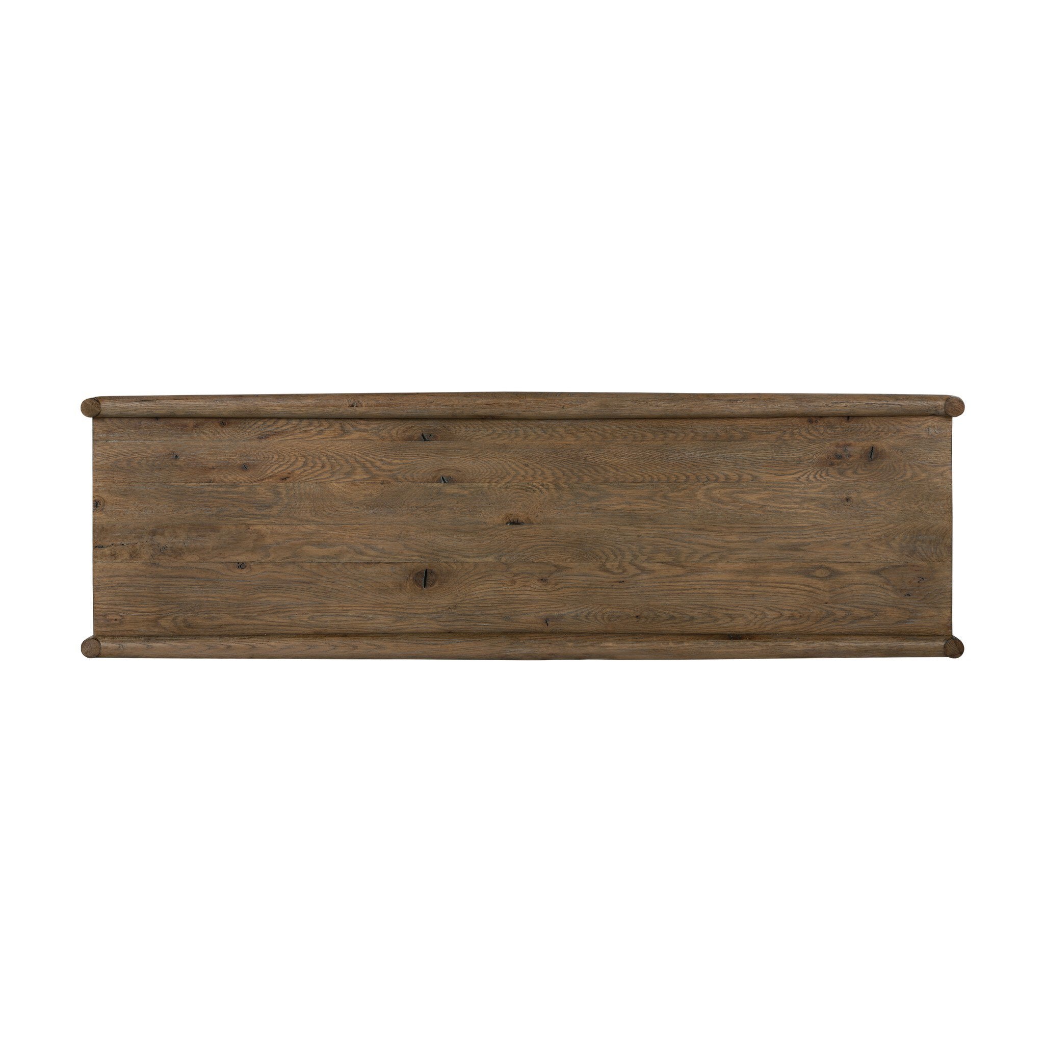 Four Hands Glenview 6 Drawer Dresser — Weathered Oak-Weathered Oak Veneer-Aged Bronze