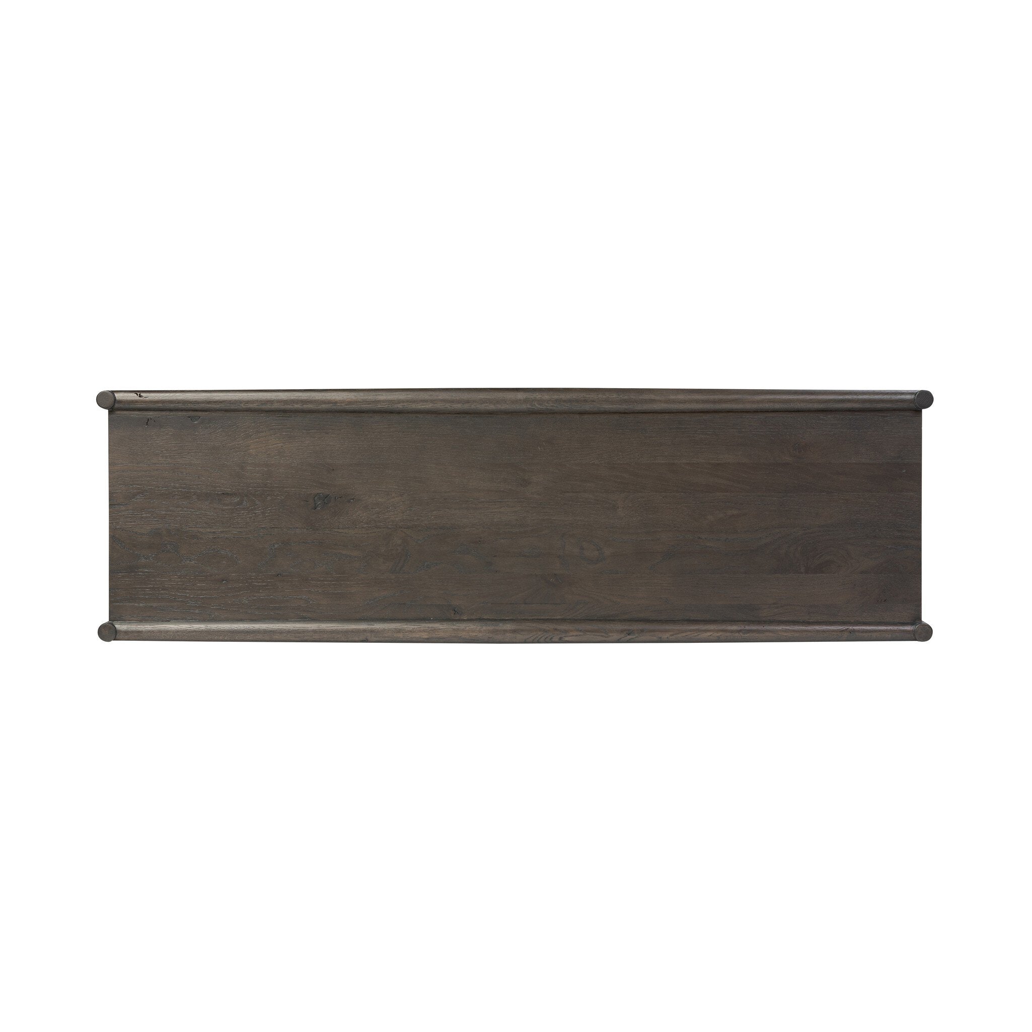 Four Hands Glenview 6 Drawer Dresser — Smoked Black Oak-Smoked Black Resawn Oak-Aged Bronze
