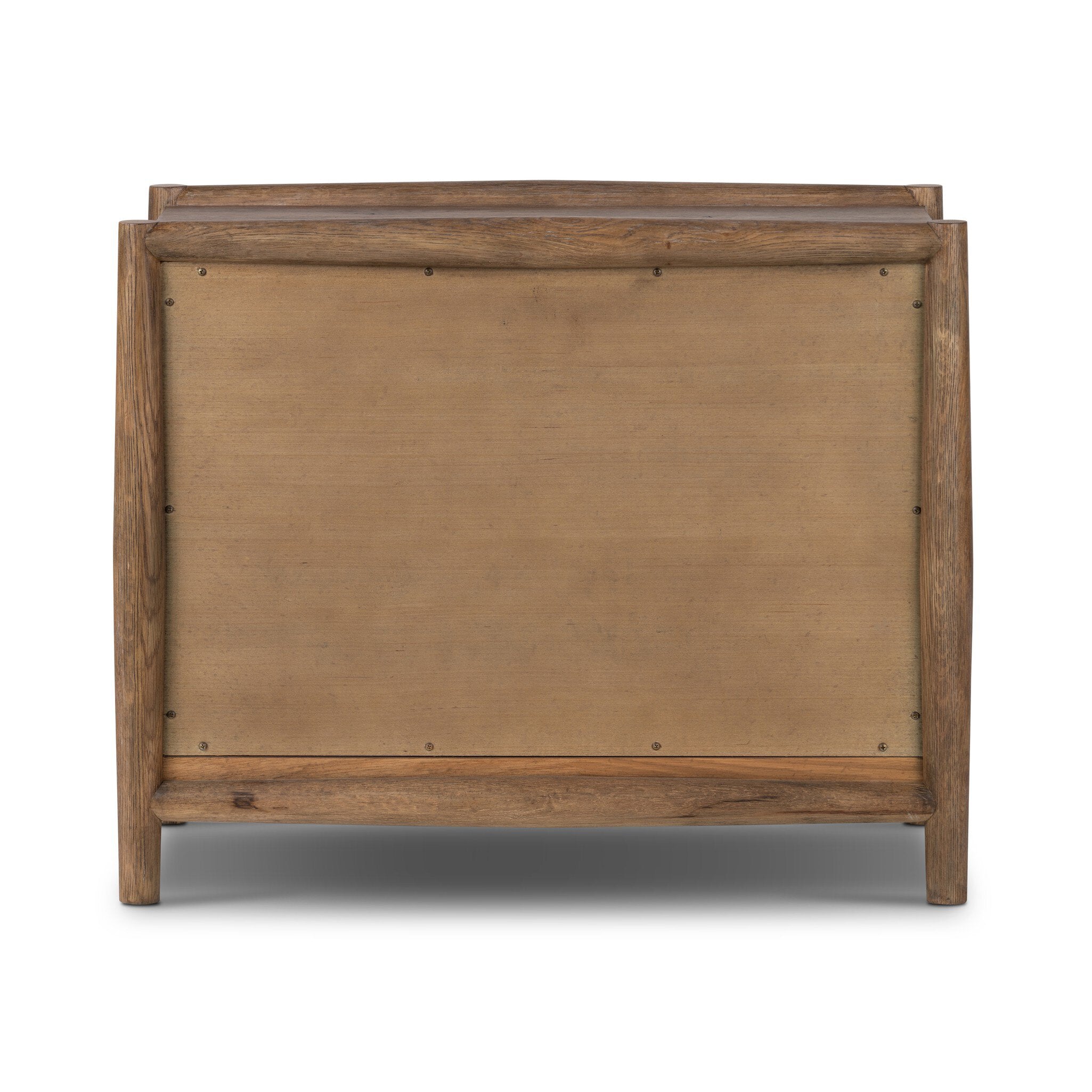 Four Hands Glenview Nightstand — Weathered Oak-Weathered Oak Veneer-Aged Bronze