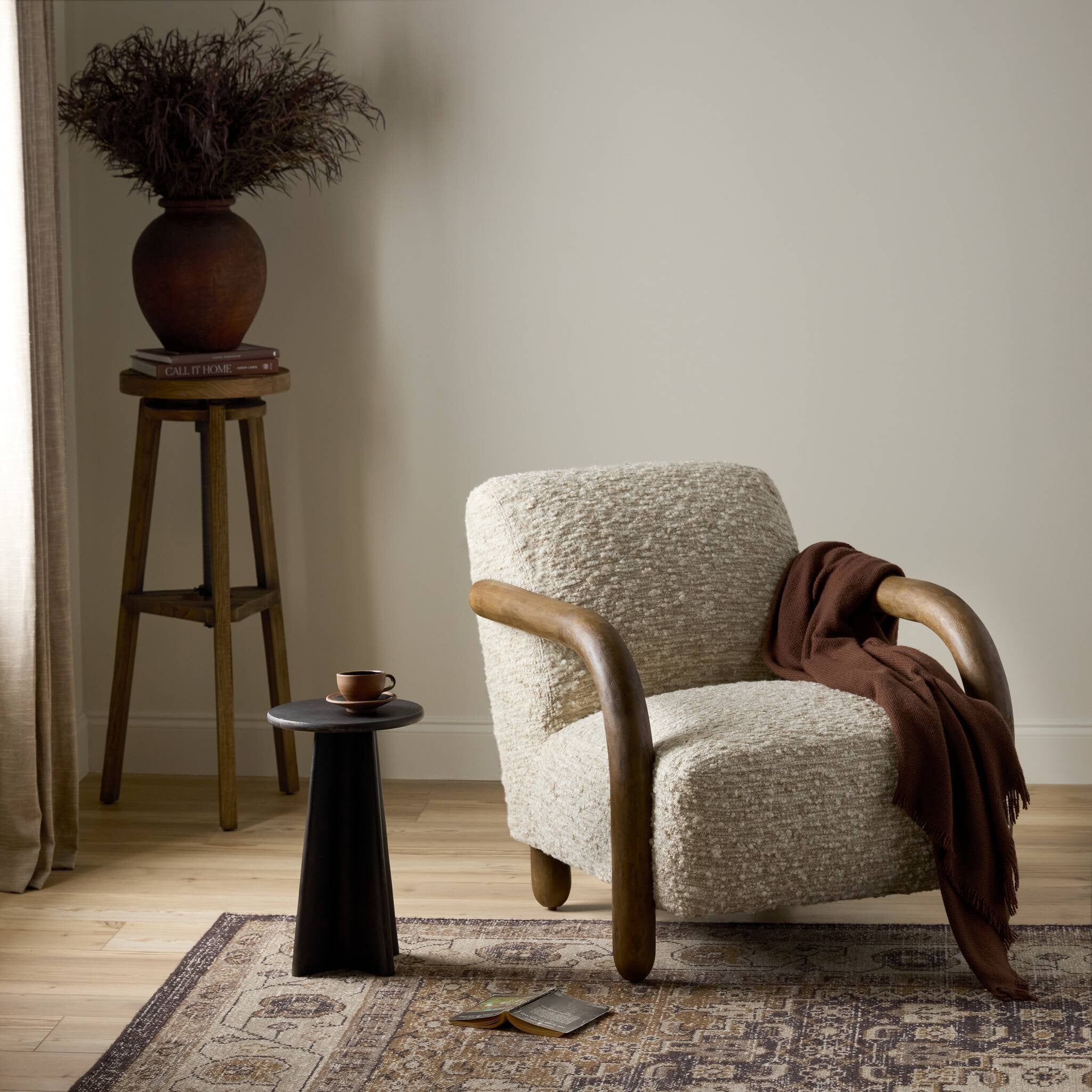 Four Hands Aniston Chair — Solema Cream-Distressed Natural