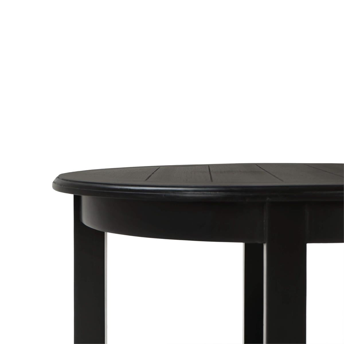 Bramble Luna Round 3 Tier Side Table — Batavia Black