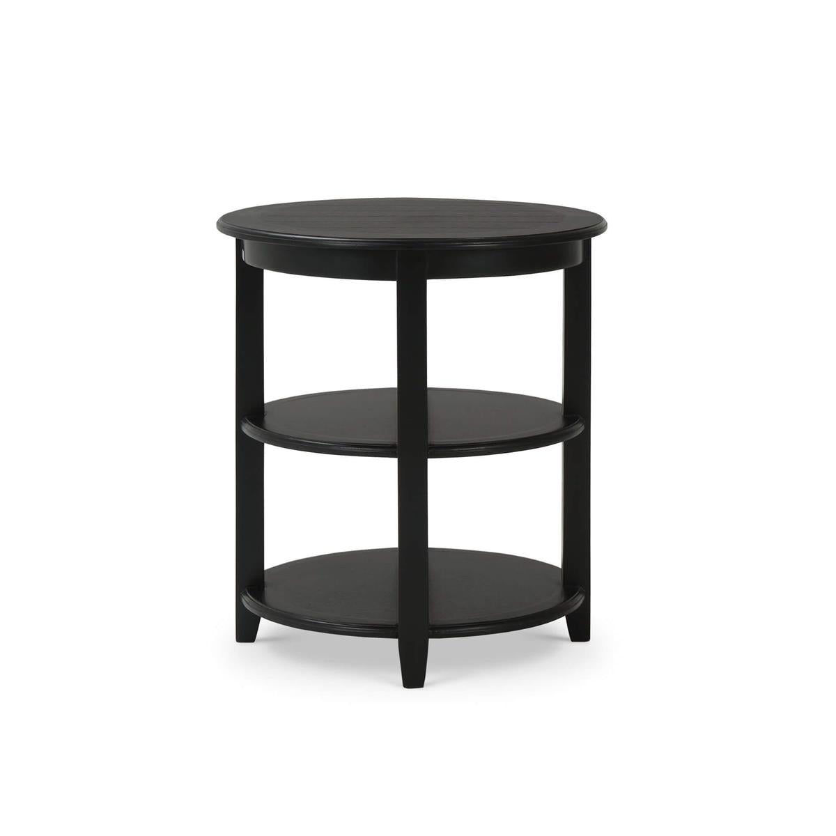 Bramble Luna Round 3 Tier Side Table — Batavia Black