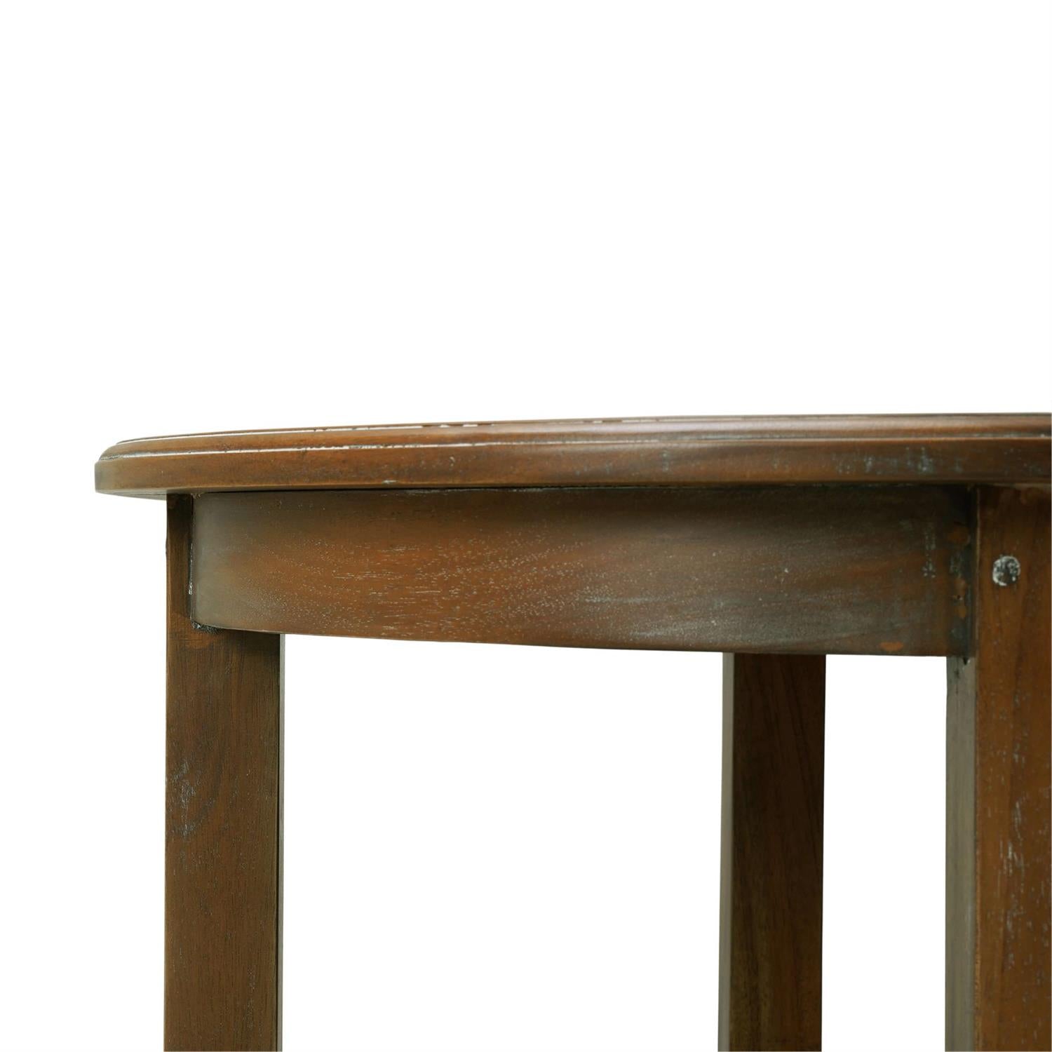 Bramble Luna Round 3 Tier Side Table — Straw Wash