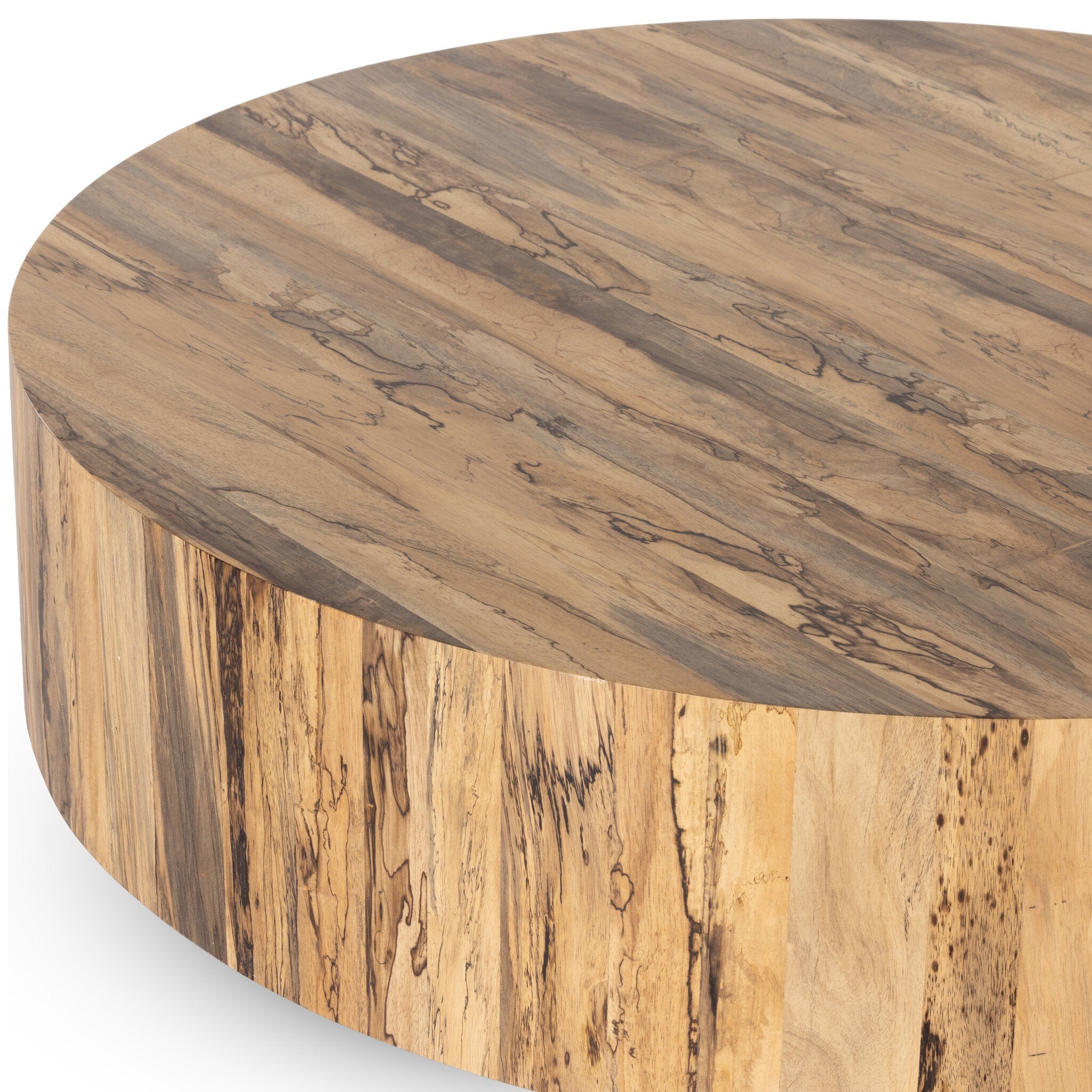 Four Hands Hudson Large Coffee Table — Spalted Primavera-Black Pine