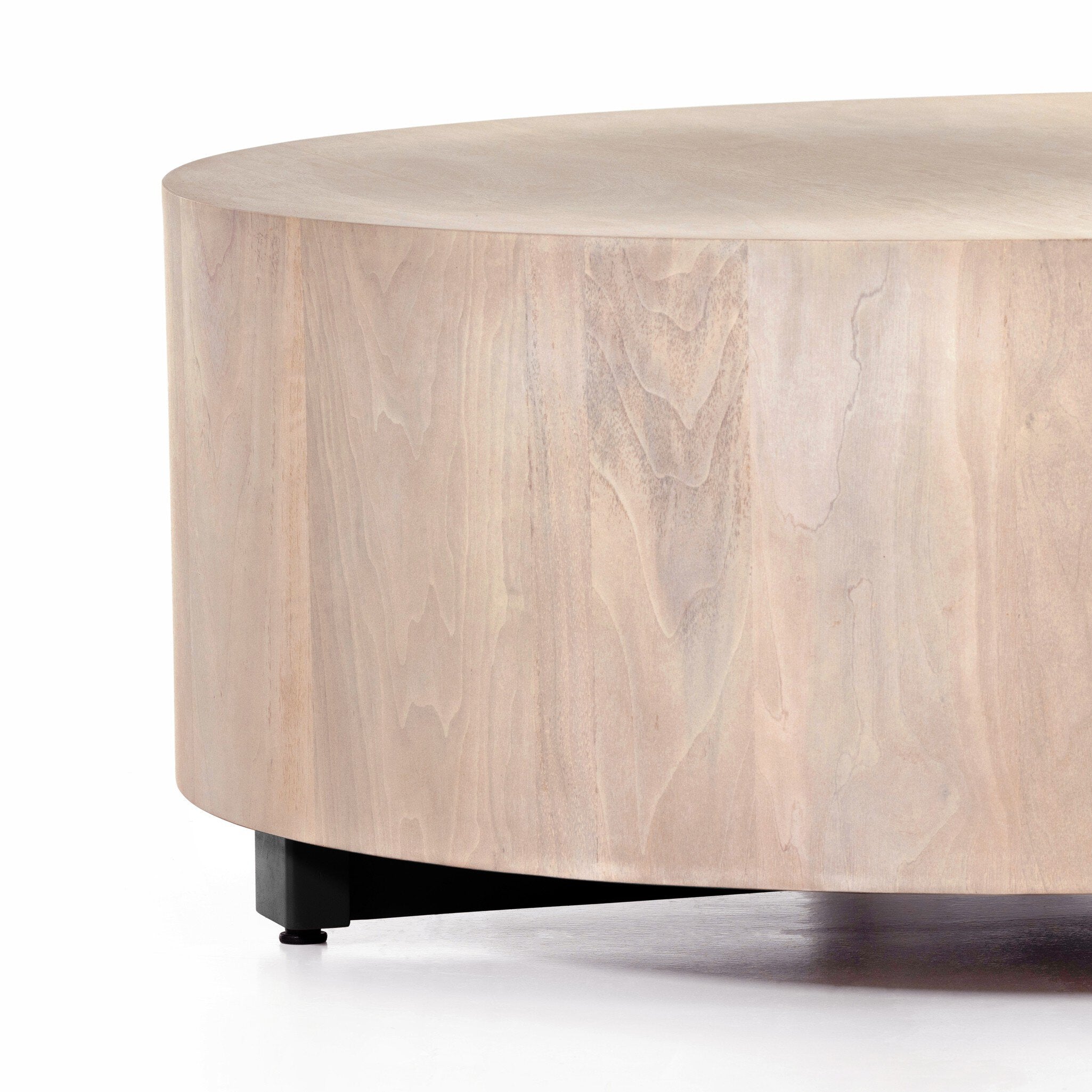 Four Hands Hudson Large Coffee Table — Ashen Walnut-Black Pine
