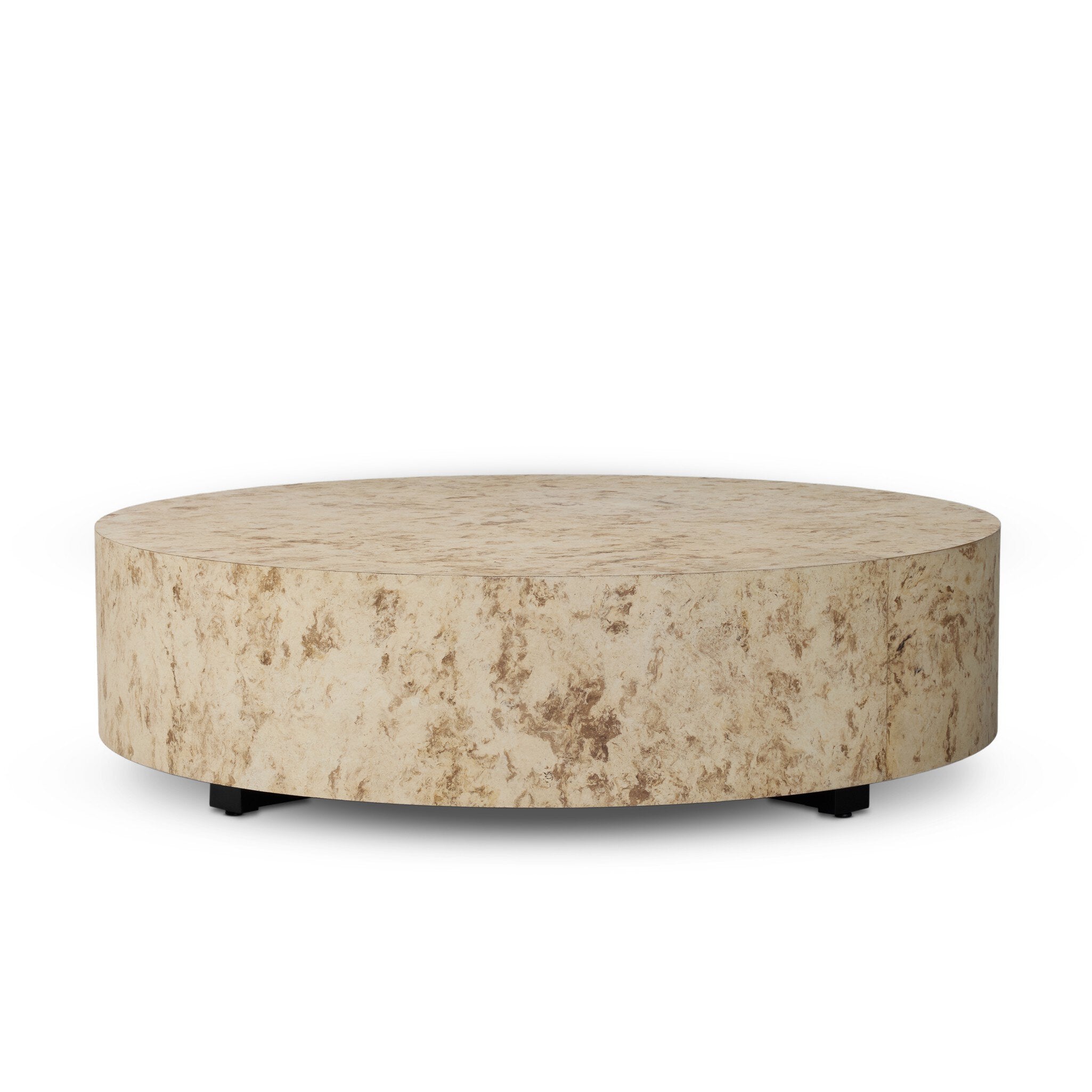 Four Hands Hudson Large Coffee Table — Bark Paper-Black Pine