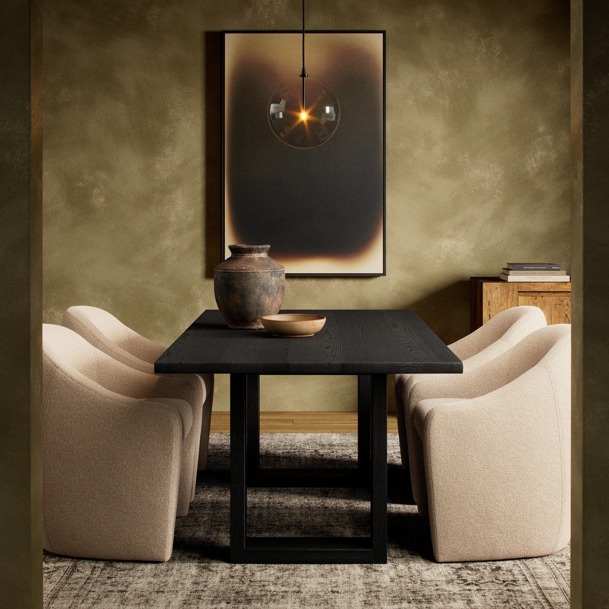 Four Hands Carmel Dining Table — Black Wash