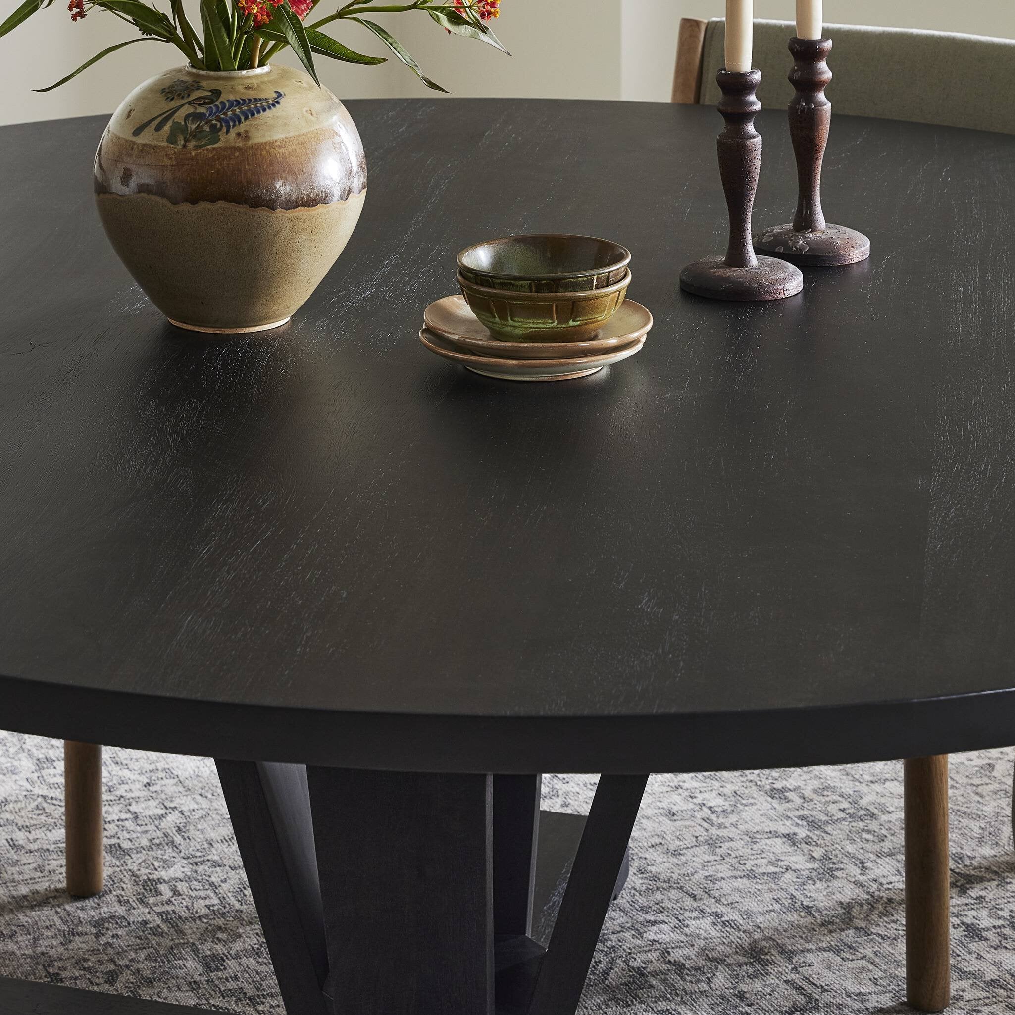 Four Hands Cobain Dining Table — Flint Black