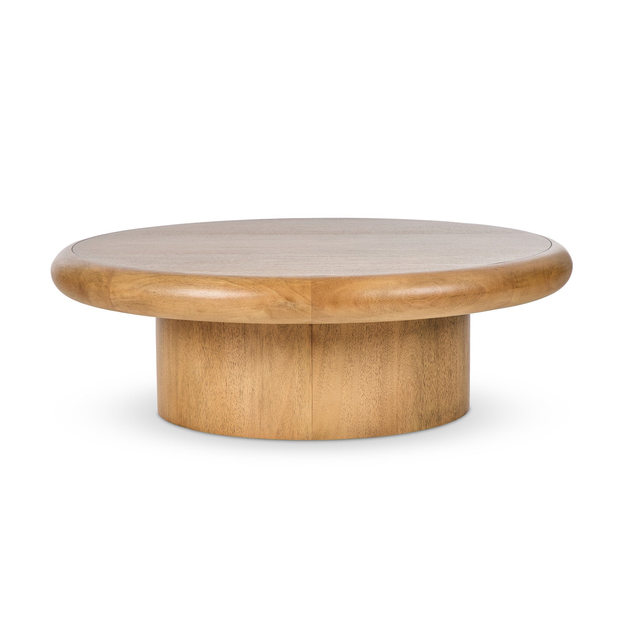 Four Hands Zach Large Coffee Table — Burnished Parawood-Burnished Parawood Veneer