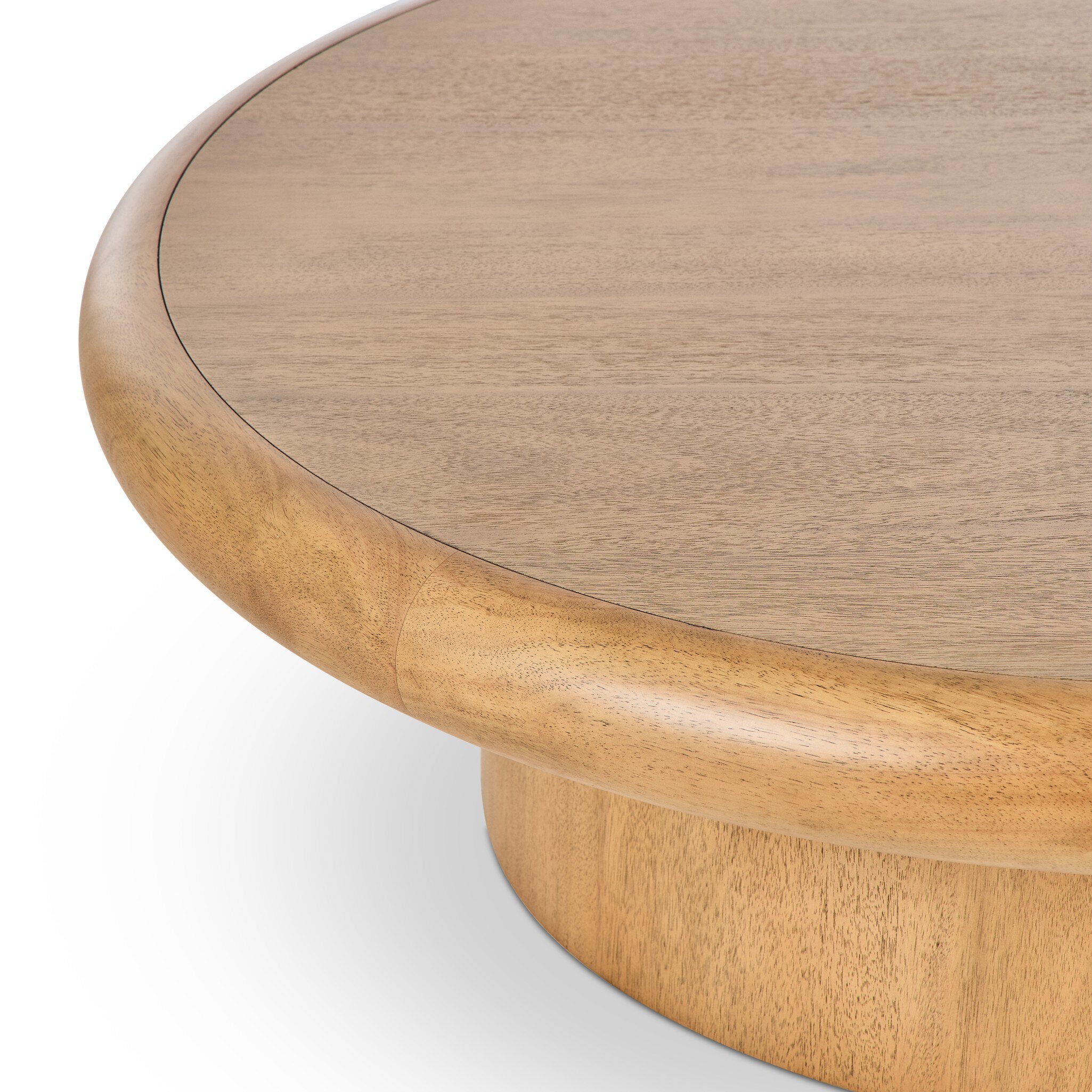 Four Hands Zach Large Coffee Table — Burnished Parawood-Burnished Parawood Veneer