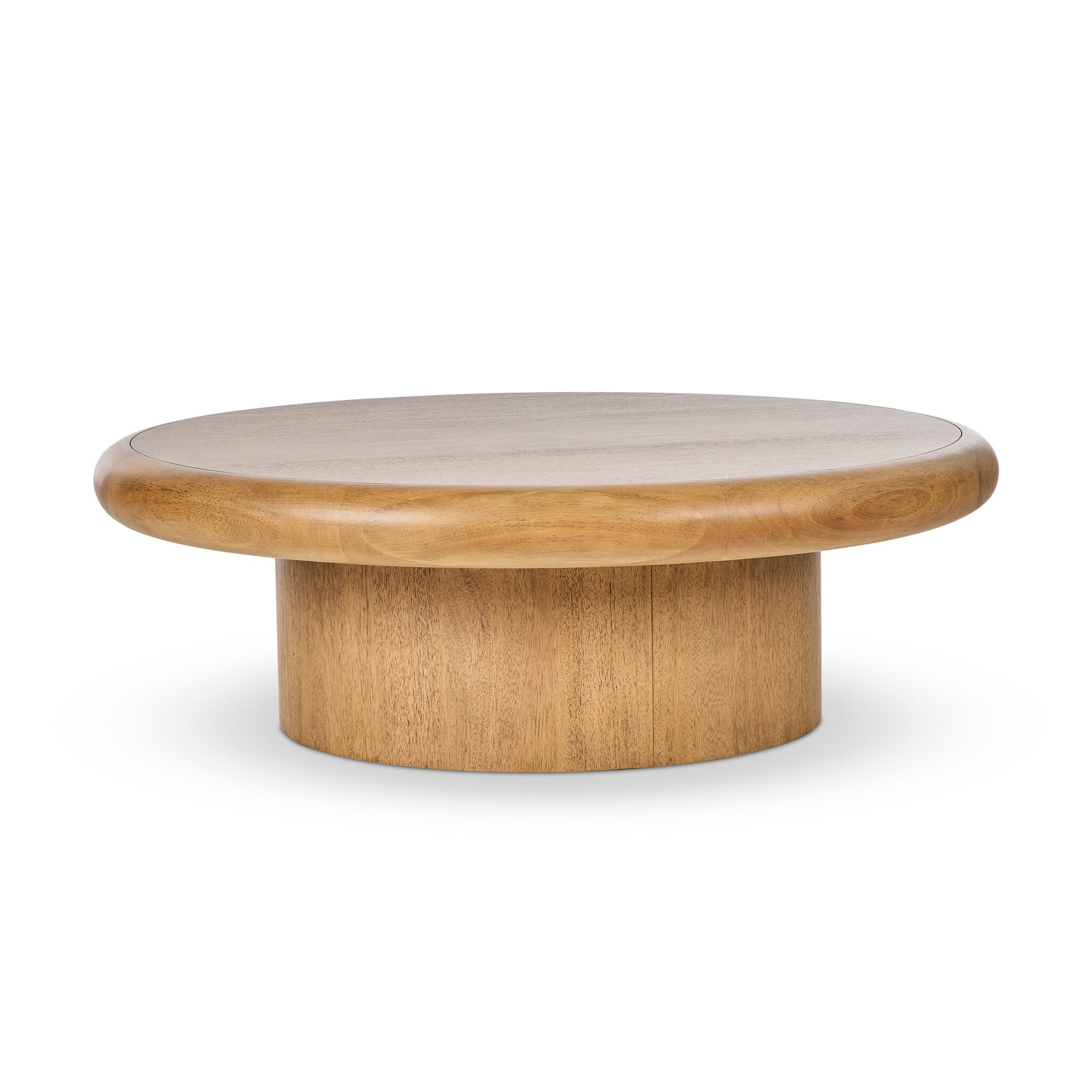 Four Hands Zach Large Coffee Table — Burnished Parawood-Burnished Parawood Veneer