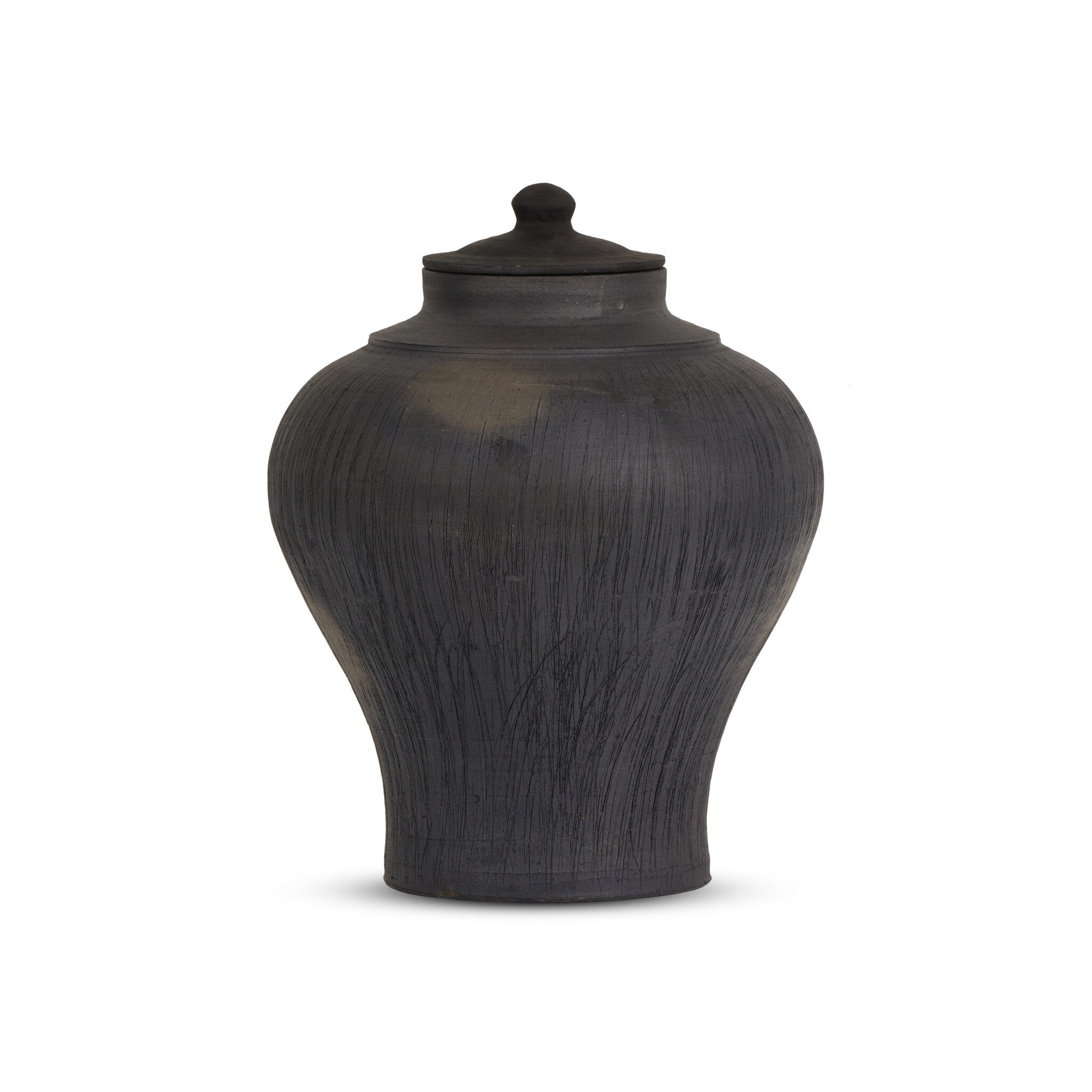 Four Hands Clea Vessel — Aged Black Terracotta