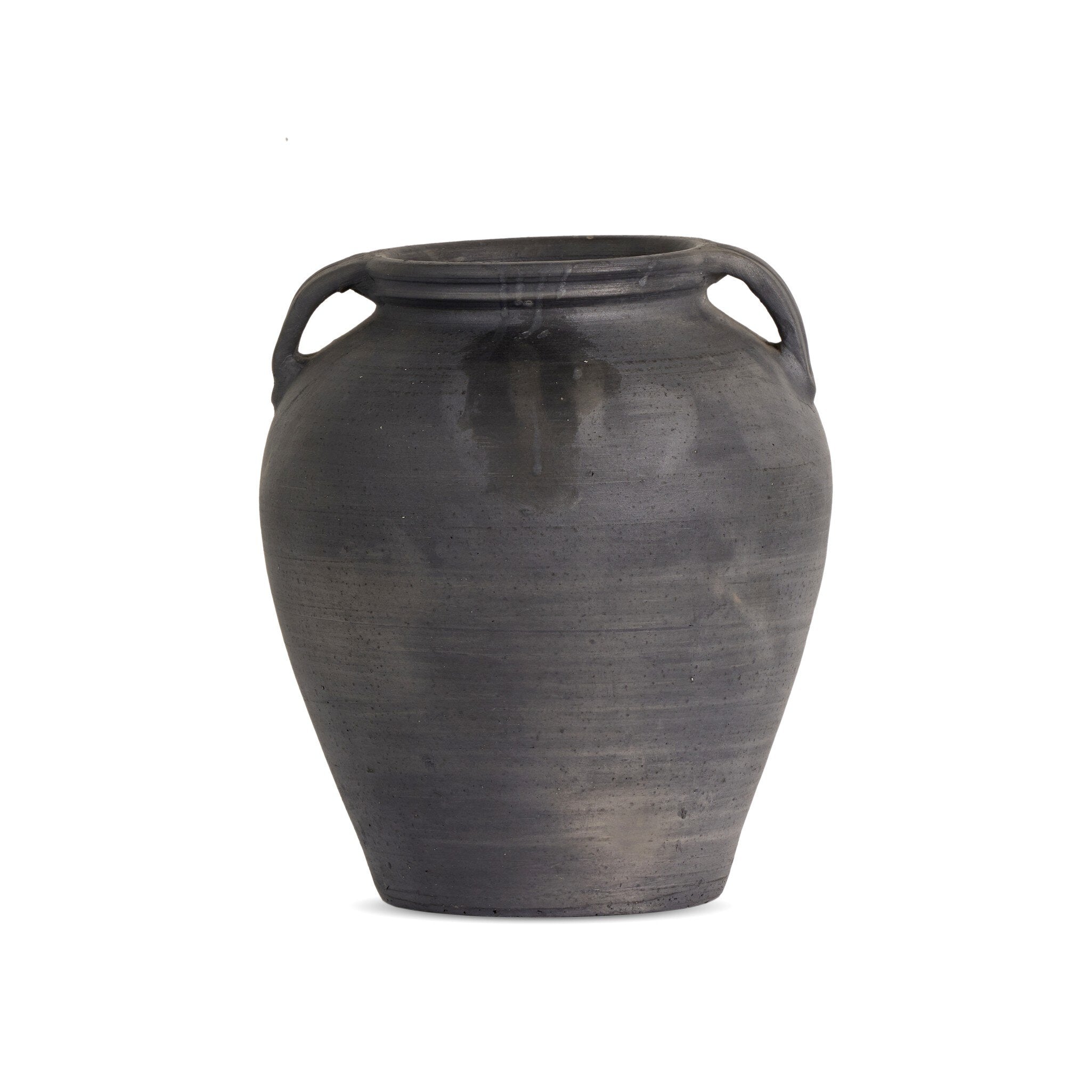 Four Hands Laith Vessel — Aged Black Terracotta
