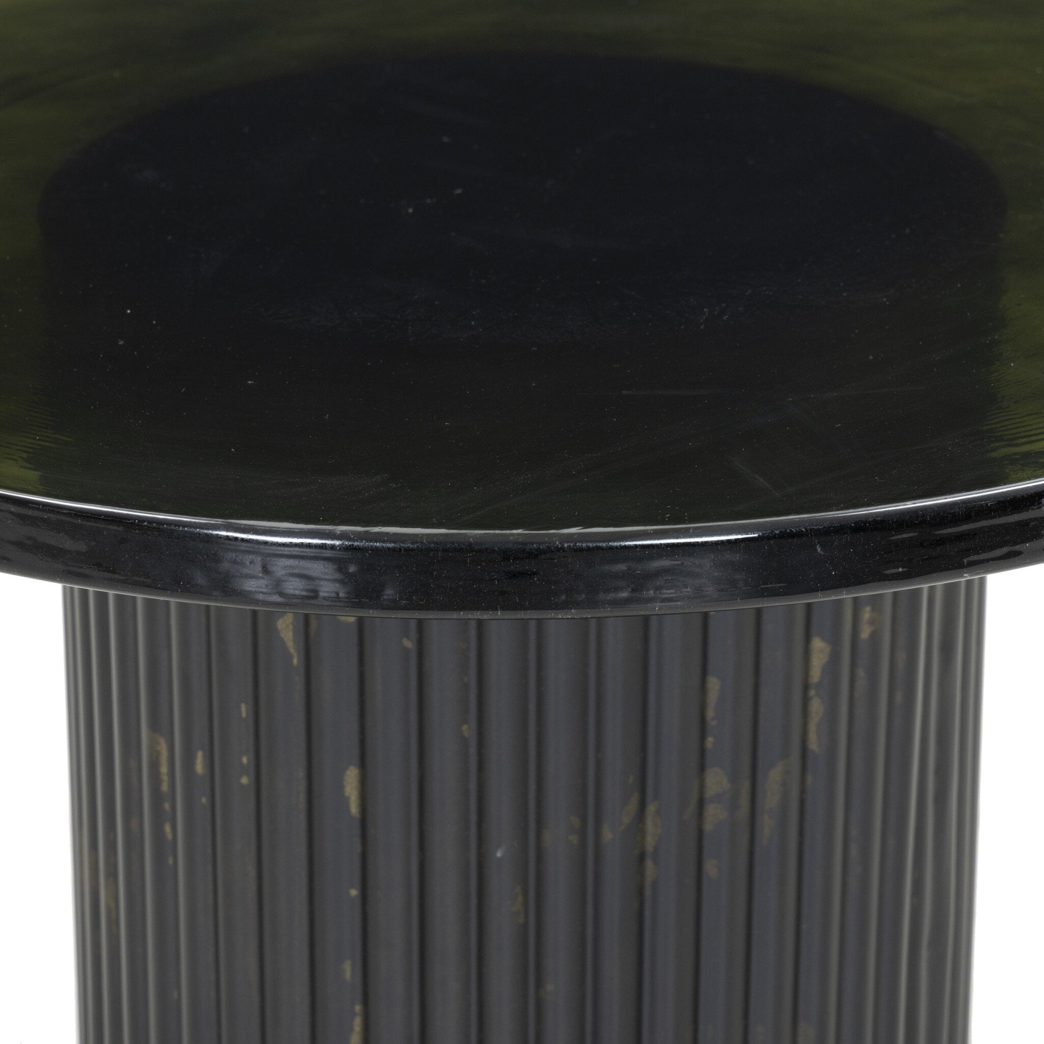 Four Hands Ruben End Table — Moss Cast Glass-Rustic Brown