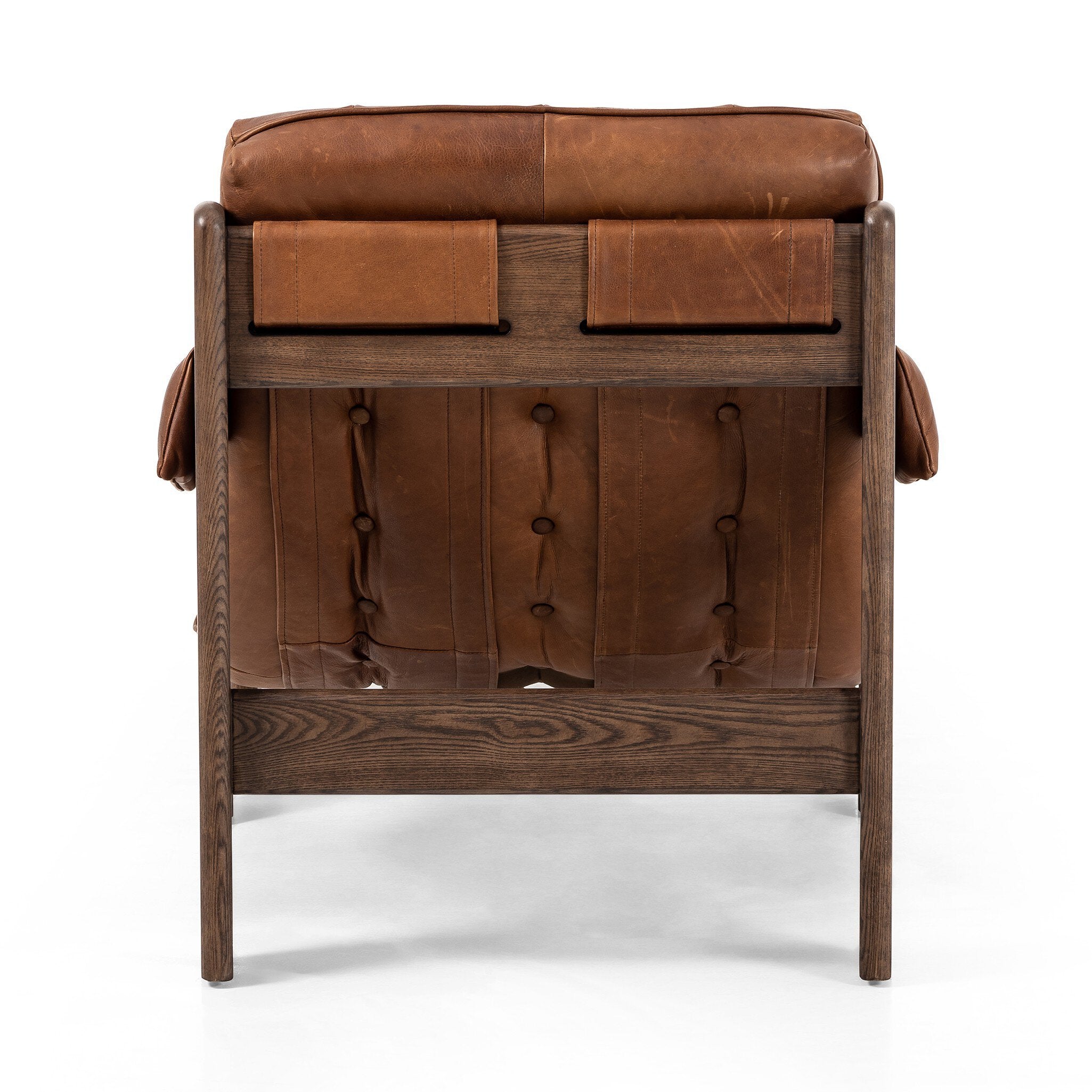 Four Hands Halston Chair With Ottoman — Heirloom Sienna-Terra Brown Ash