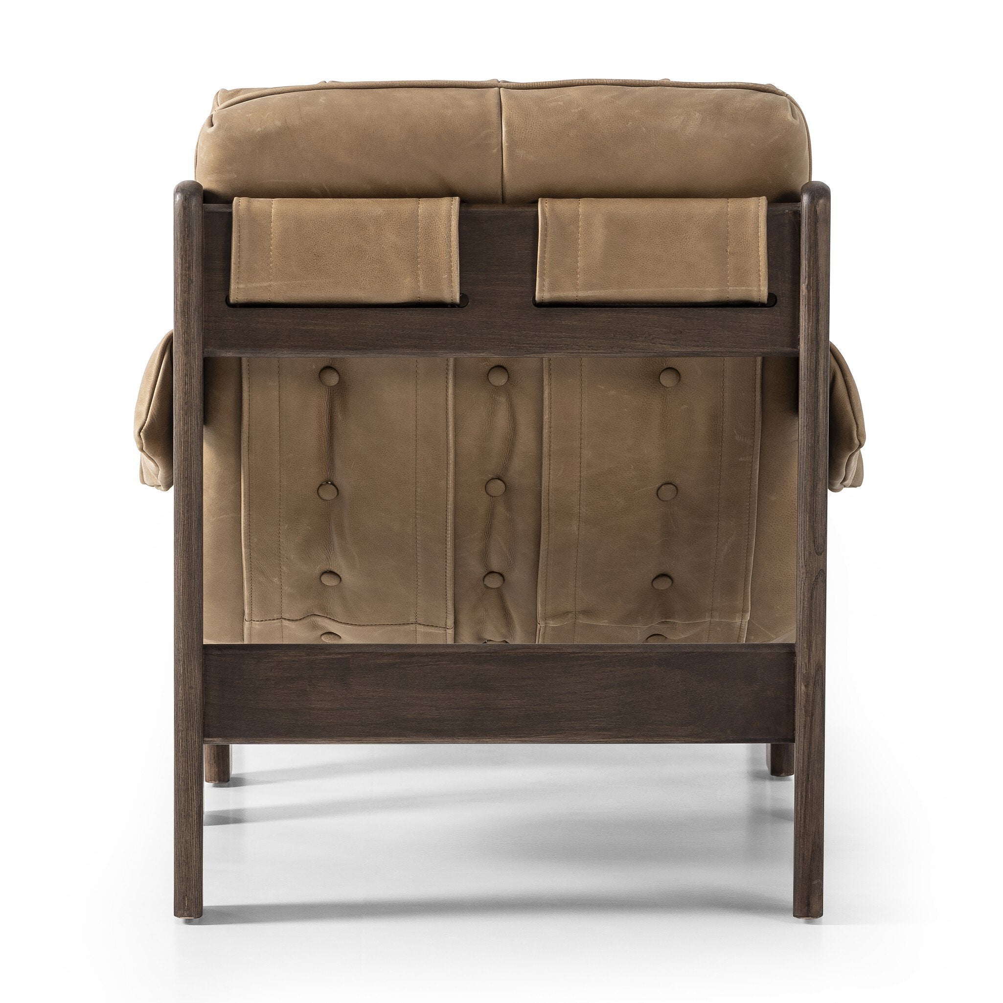 Four Hands Halston Chair With Ottoman — Palermo Drift-Terra Brown Ash