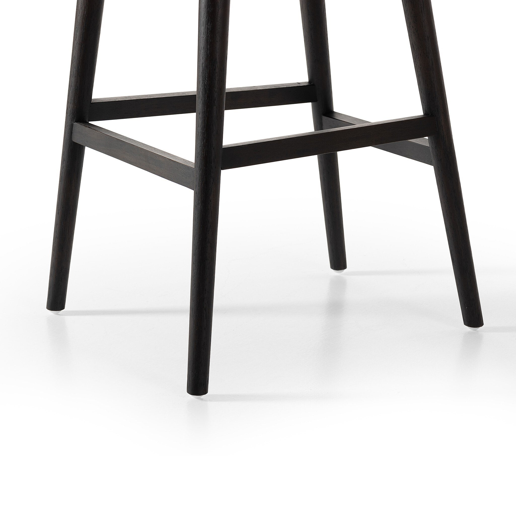 Four Hands Cardell Swivel Bar + Counter Stool — Alcala Nickel-Burnt Parawood-Bar