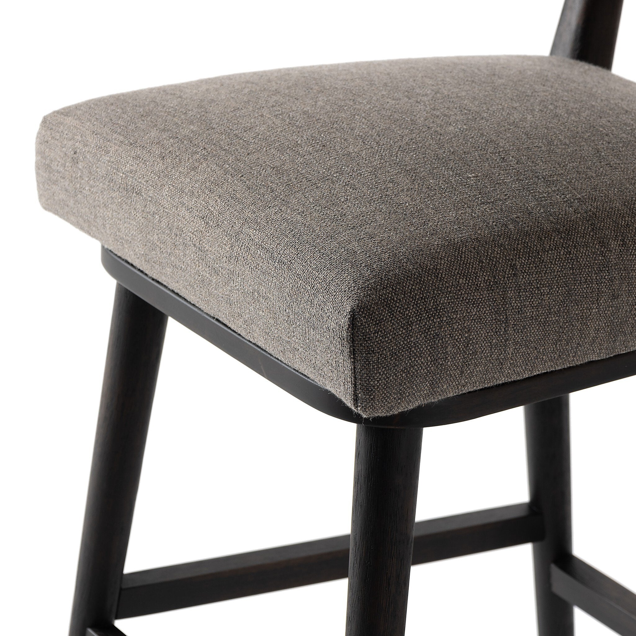Four Hands Cardell Swivel Bar + Counter Stool — Alcala Nickel-Burnt Parawood-Counter
