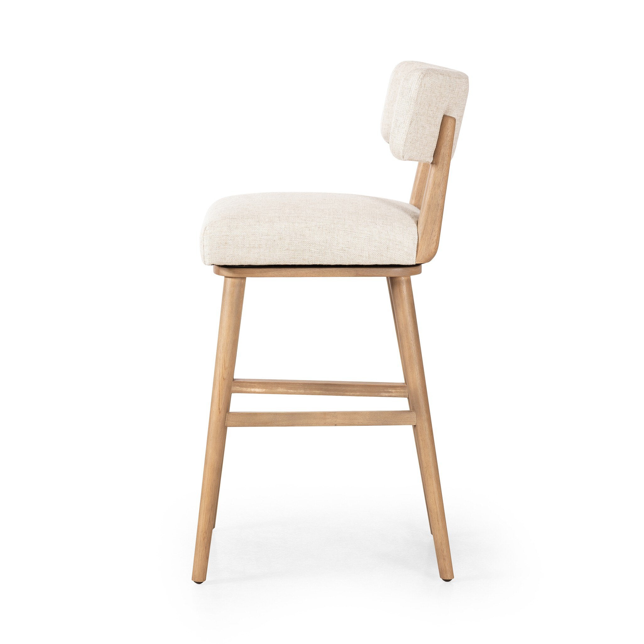 Four Hands Cardell Swivel Bar + Counter Stool — Essence Natural-Washed Natural Parawood-Bar