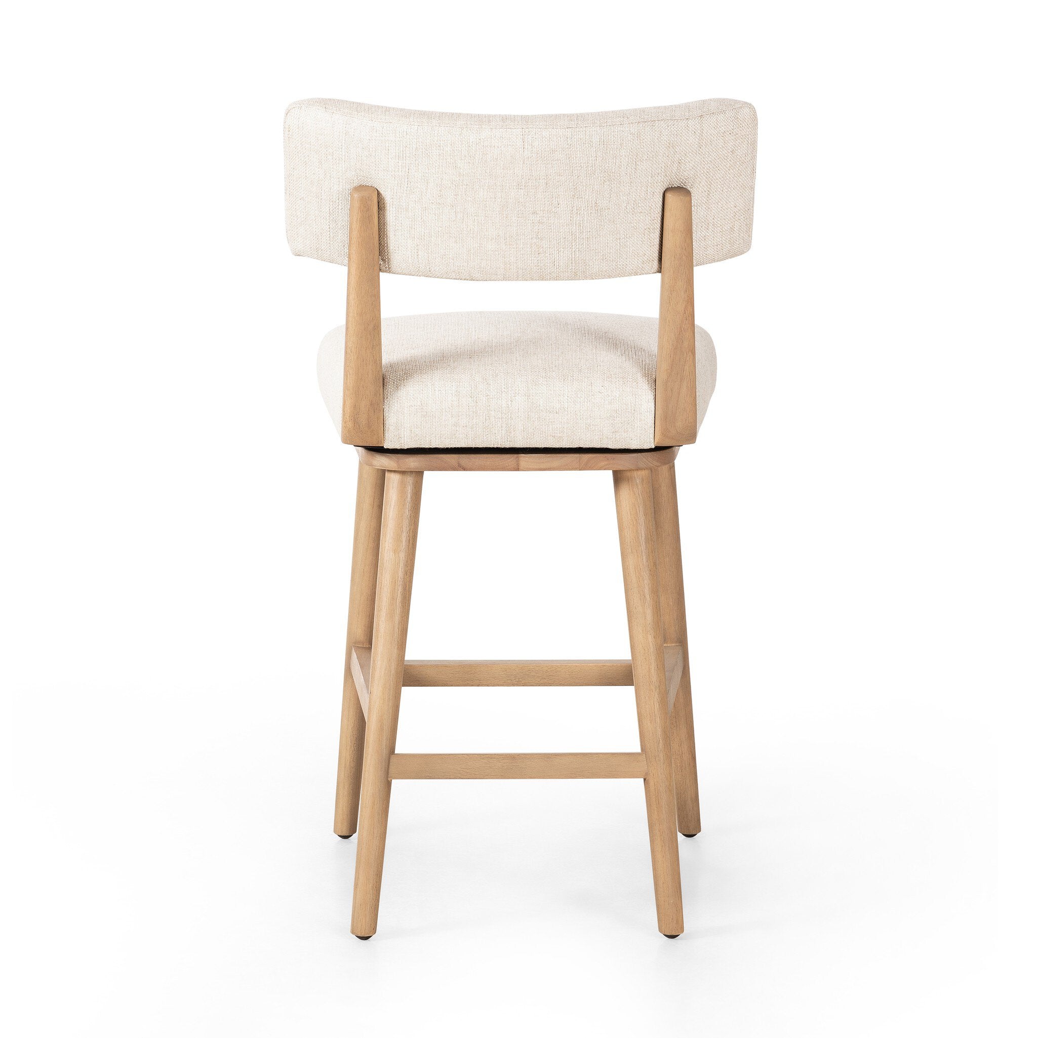 Four Hands Cardell Swivel Bar + Counter Stool — Essence Natural-Washed Natural Parawood-Counter