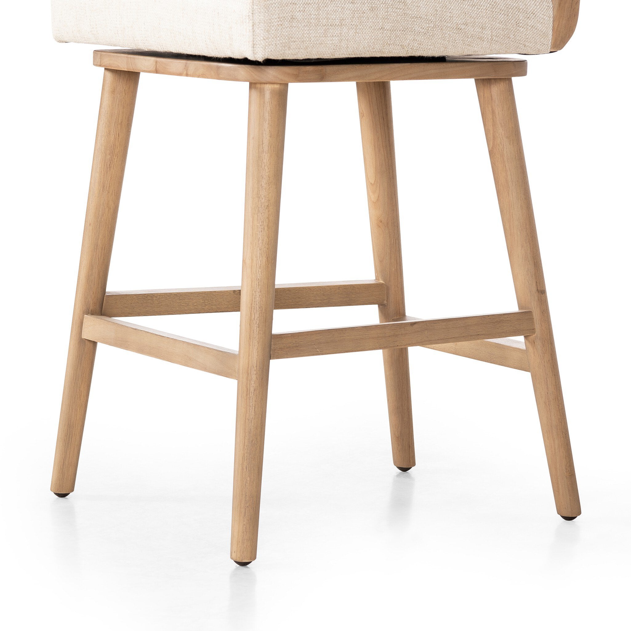 Four Hands Cardell Swivel Bar + Counter Stool — Essence Natural-Washed Natural Parawood-Counter