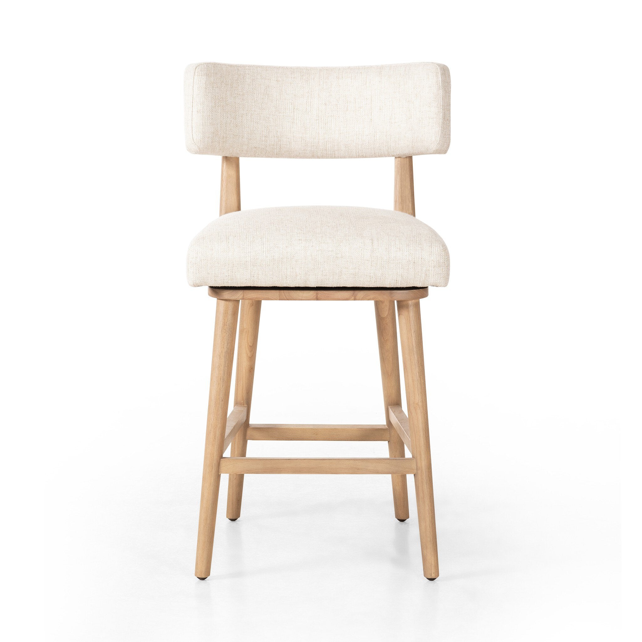 Four Hands Cardell Swivel Bar + Counter Stool — Essence Natural-Washed Natural Parawood-Counter