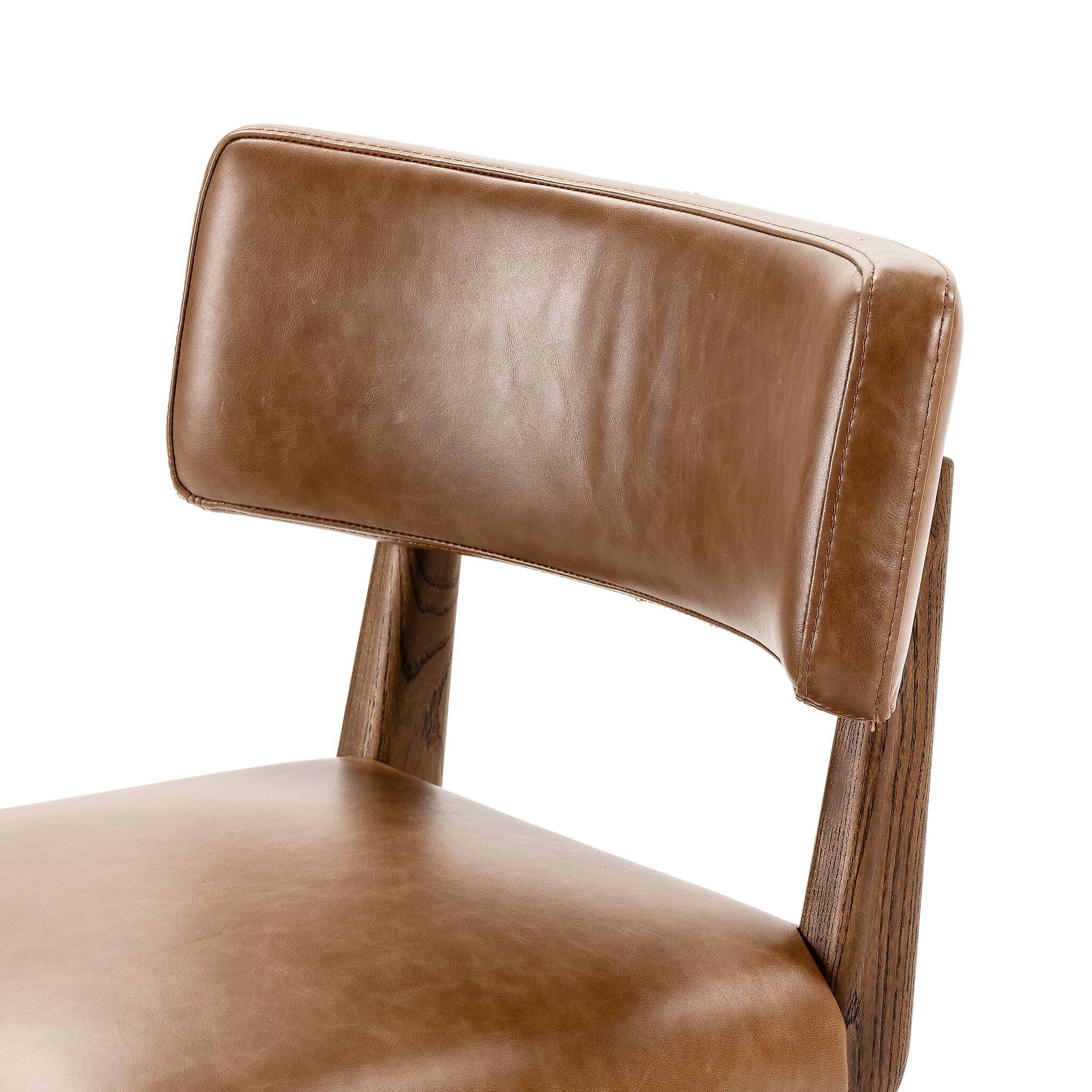 Four Hands Cardell Swivel Bar + Counter Stool — Sonoma Chestnut-Tan Nettlewood-Counter