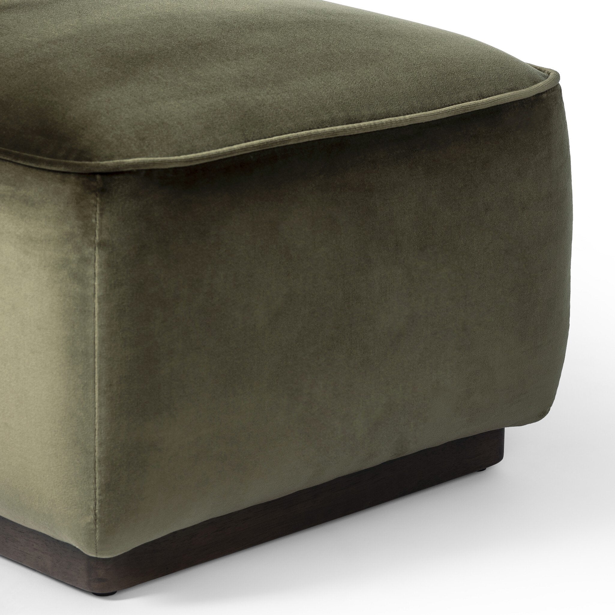 Four Hands Sinclair Square Ottoman-21" — Surrey Olive-Sienna Brown