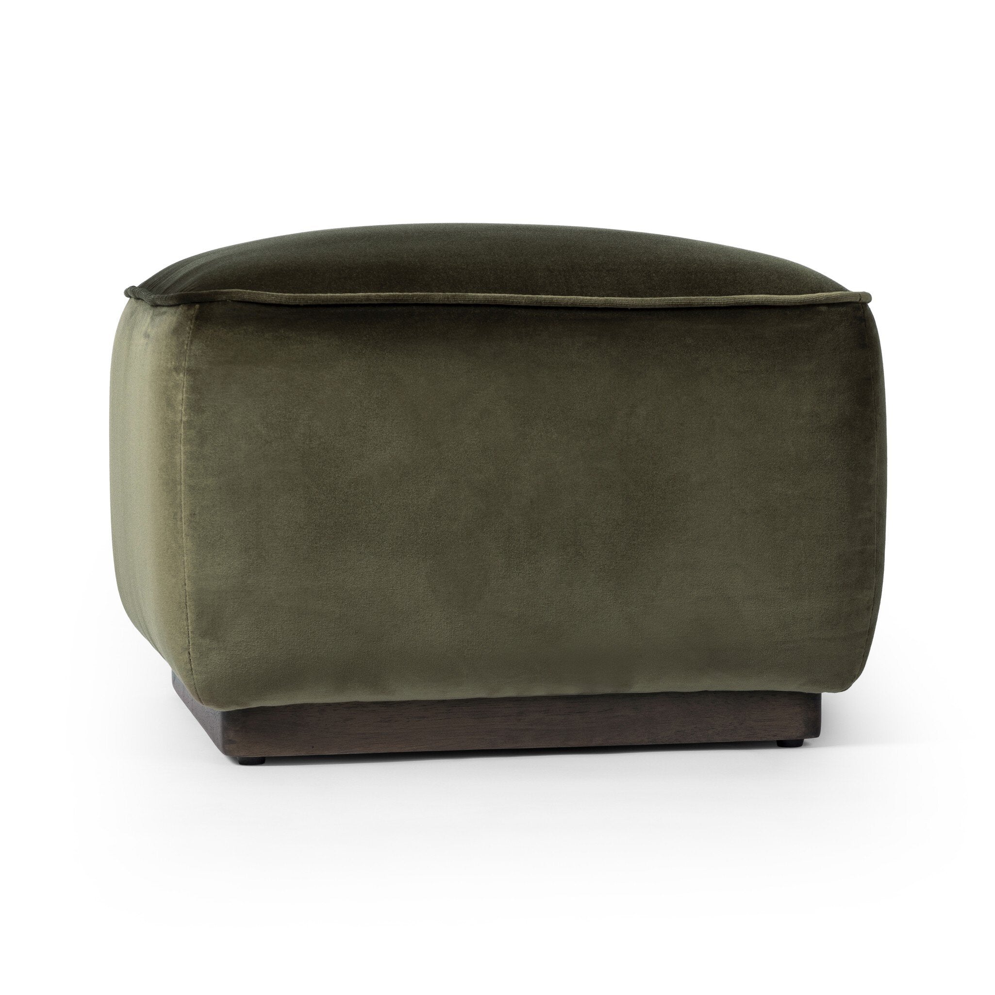 Four Hands Sinclair Square Ottoman-21" — Surrey Olive-Sienna Brown
