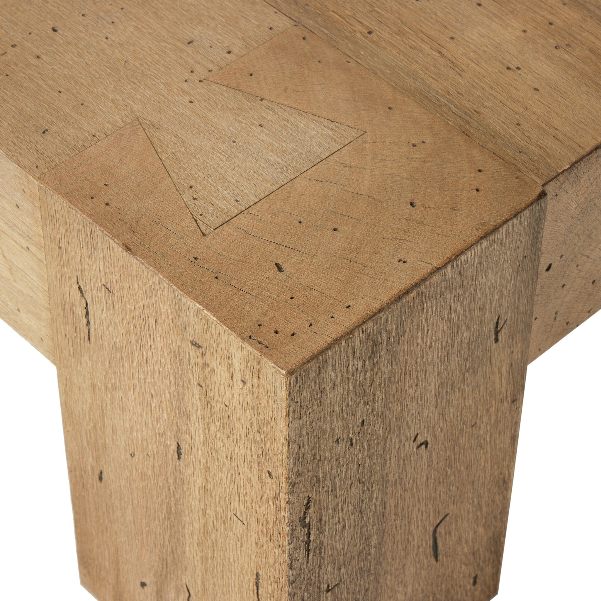 Four Hands Abaso Rectangular Coffee Table — Rustic Wormwood Oak