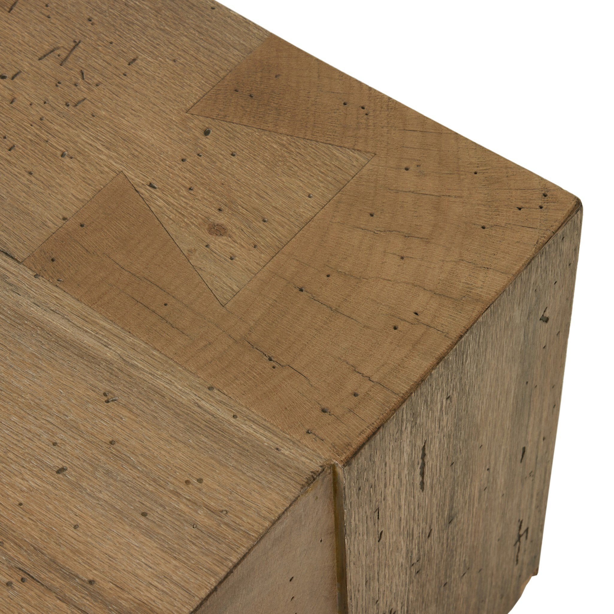 Four Hands Abaso Rectangular Coffee Table — Rustic Wormwood Oak