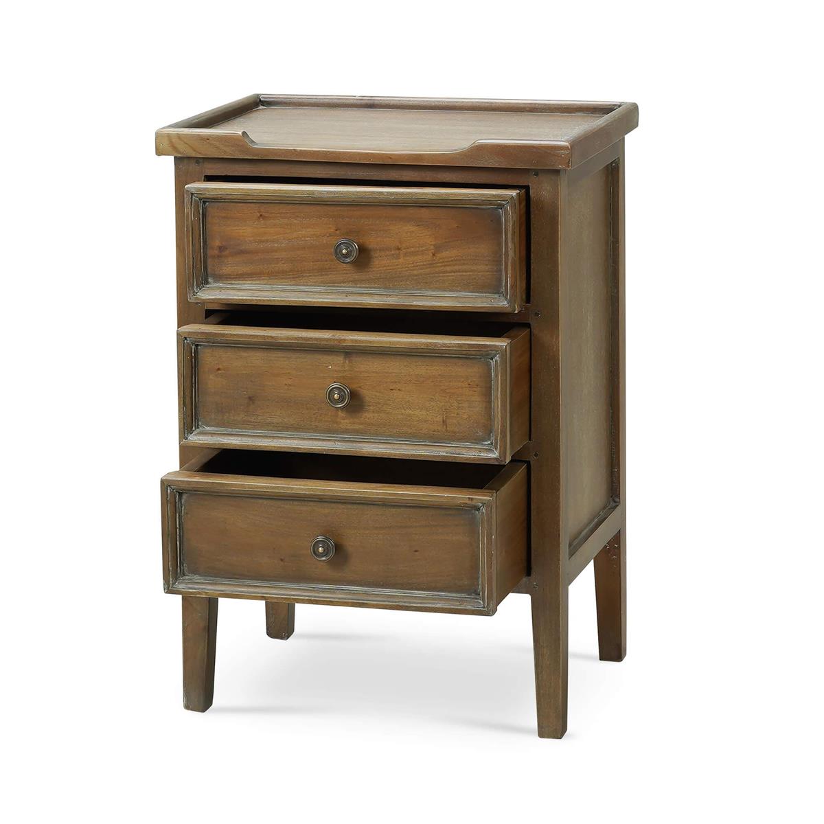 Bramble Eton 3 Drawer End Table — Straw Wash