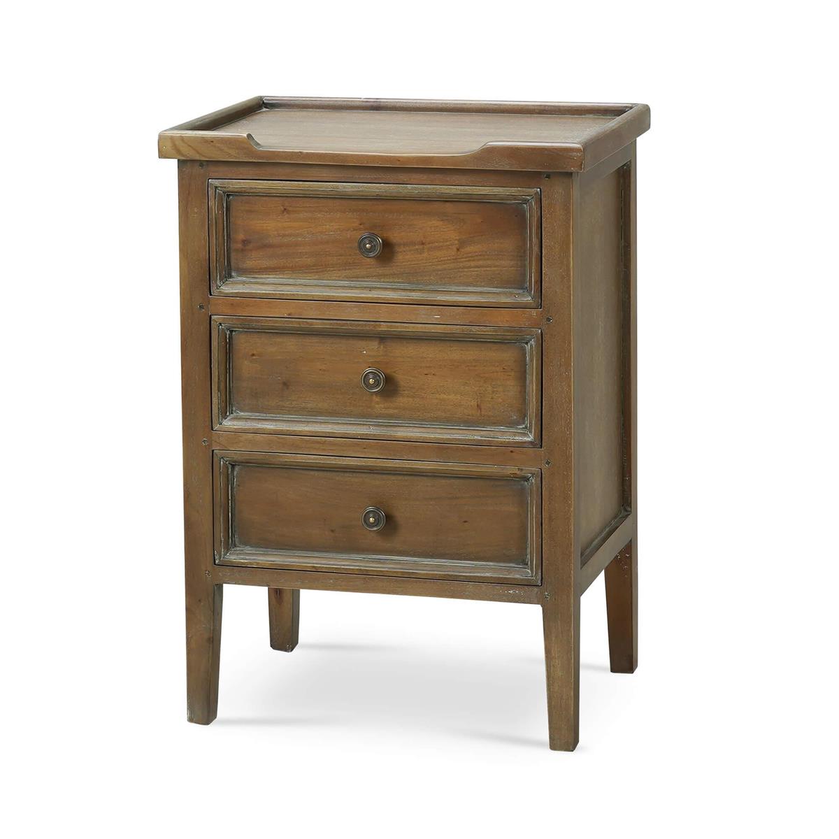 Bramble Eton 3 Drawer End Table — Straw Wash