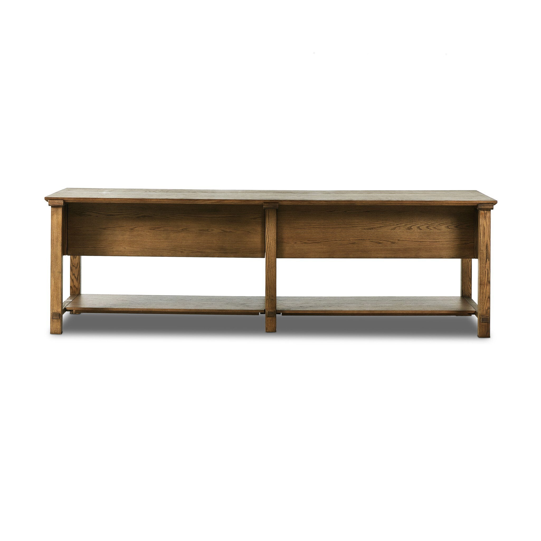 Four Hands Gardendale Kitchen Island — Tan Oak-Tan Oak Veneer-Black Iron