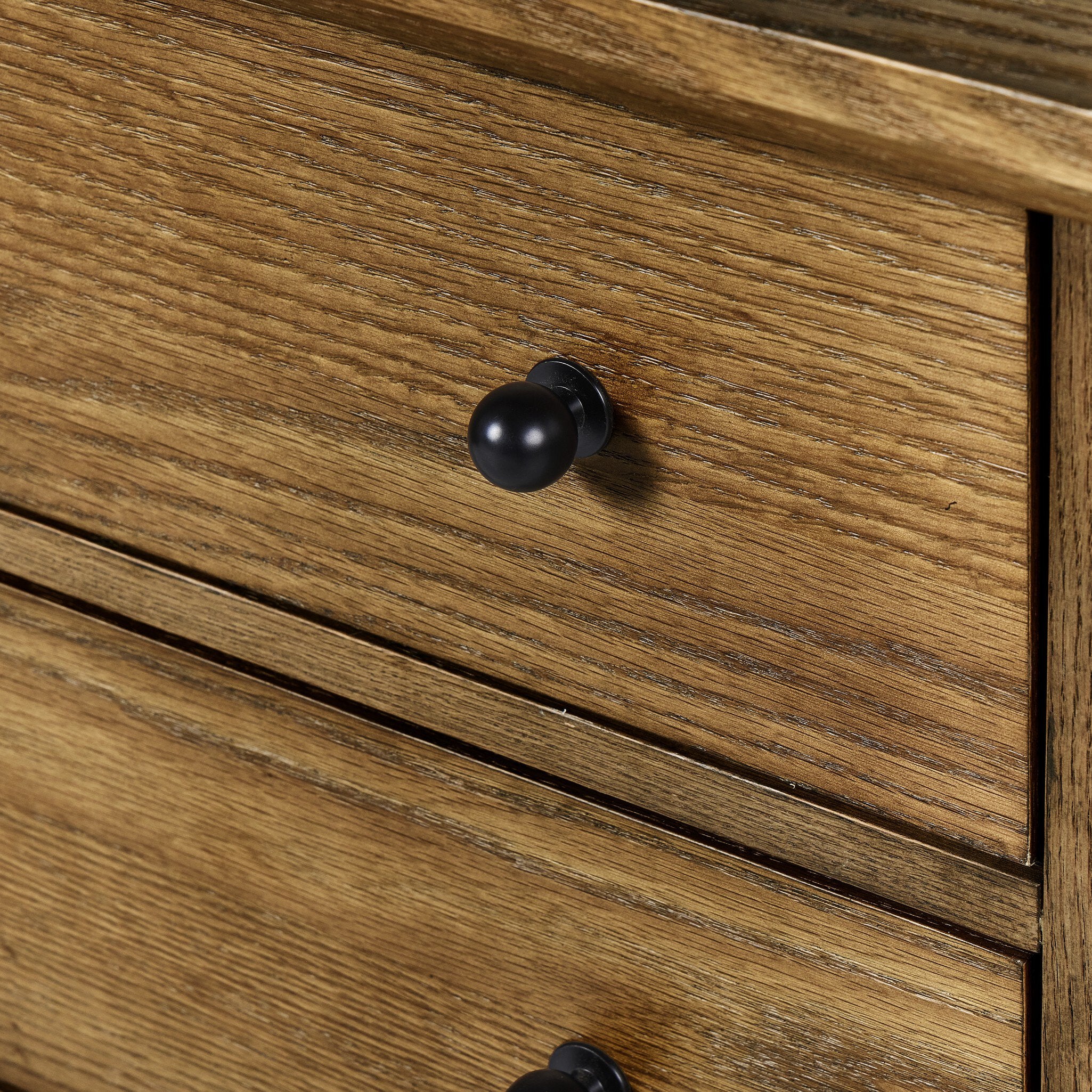 Four Hands Gardendale Kitchen Island — Tan Oak-Tan Oak Veneer-Black Iron