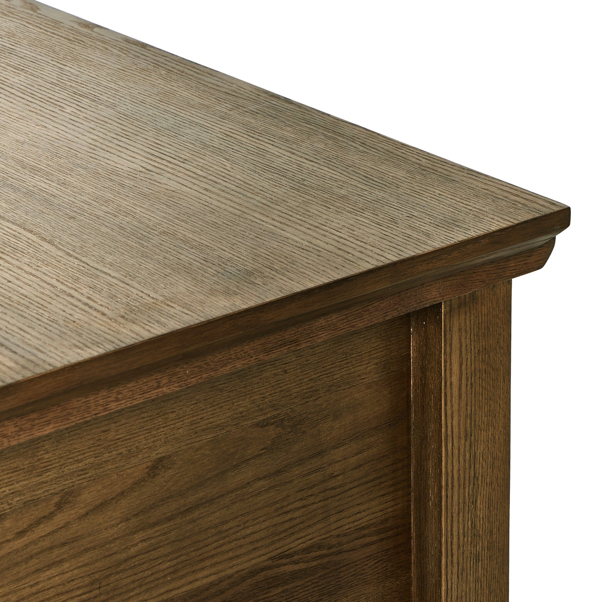Four Hands Gardendale Kitchen Island — Tan Oak-Tan Oak Veneer-Black Iron