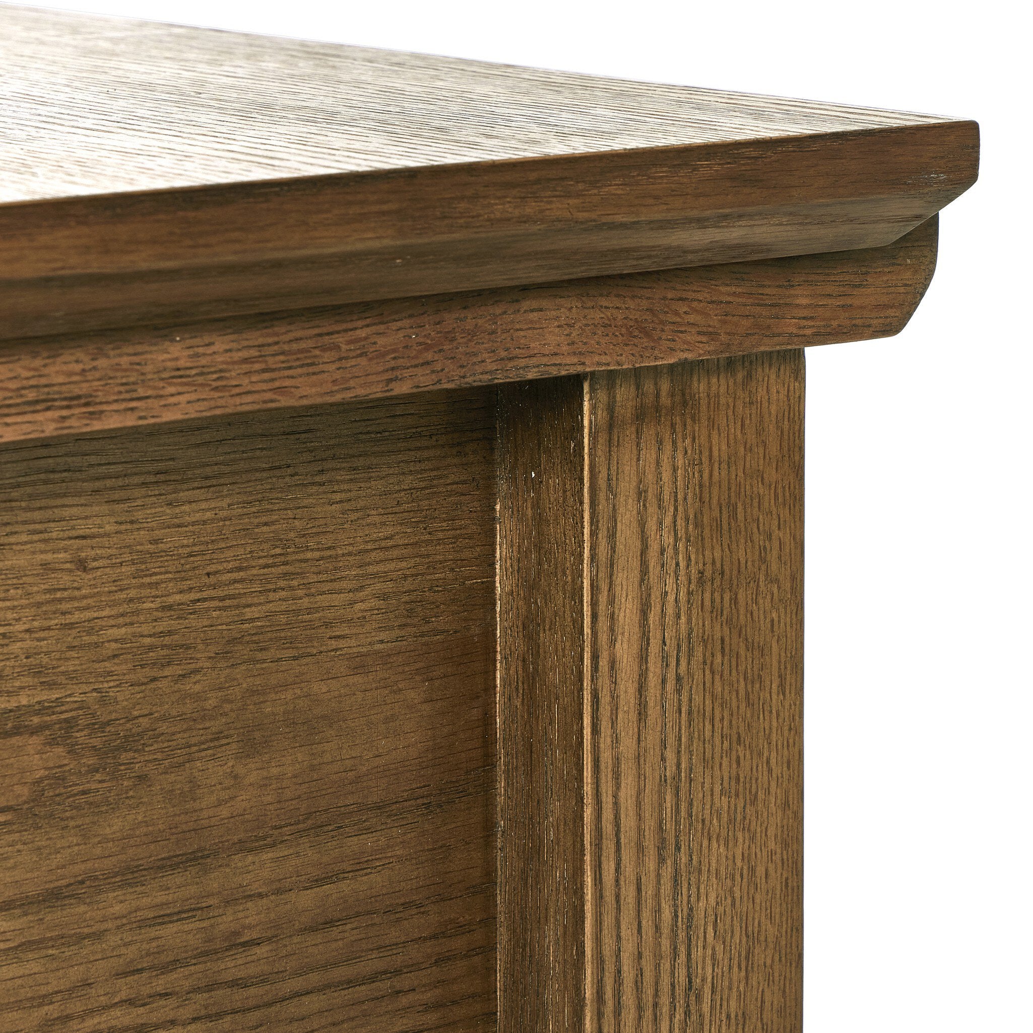 Four Hands Gardendale Kitchen Island — Tan Oak-Tan Oak Veneer-Black Iron
