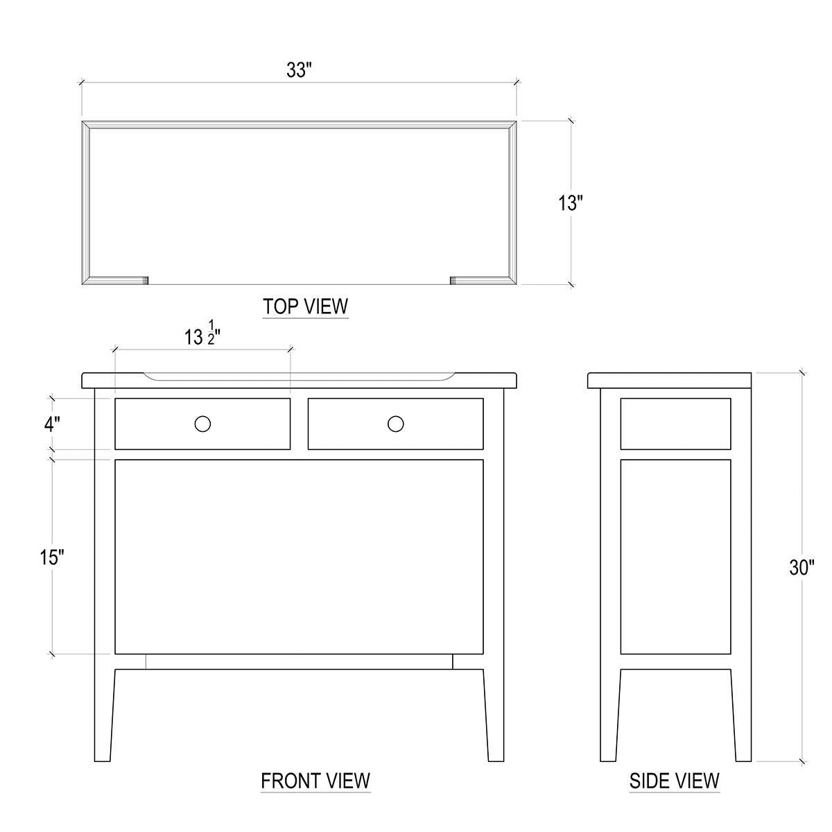 Bramble Eton Console — Straw Wash