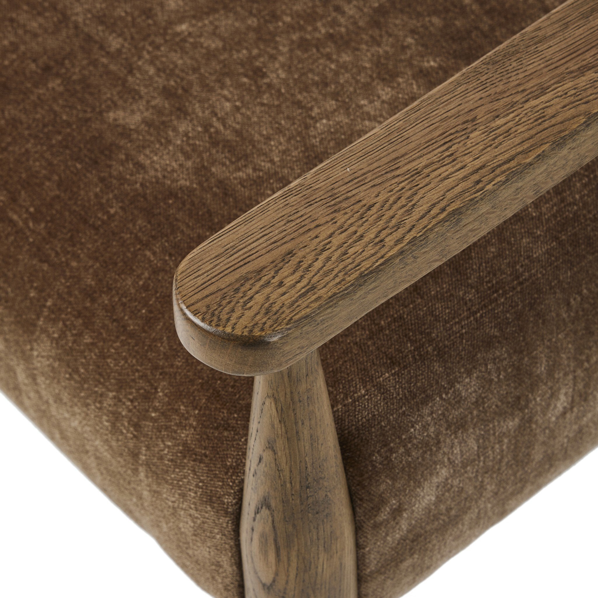 Four Hands Jayla Dining Armchair — Altair Mushroom-Toasted Oak