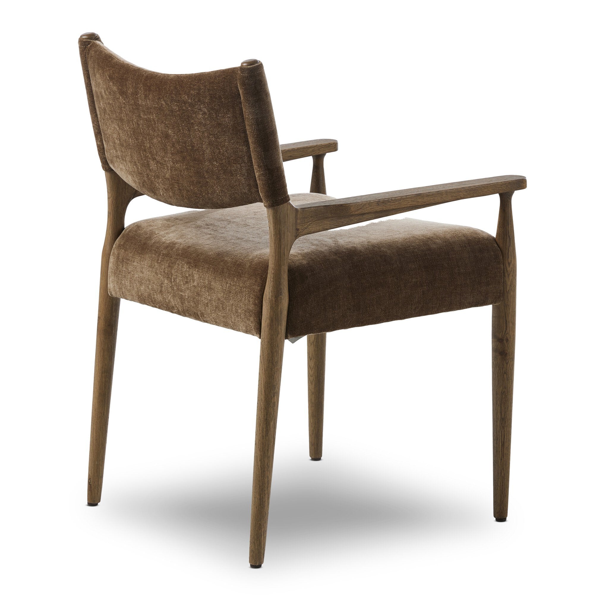 Four Hands Jayla Dining Armchair — Altair Mushroom-Toasted Oak