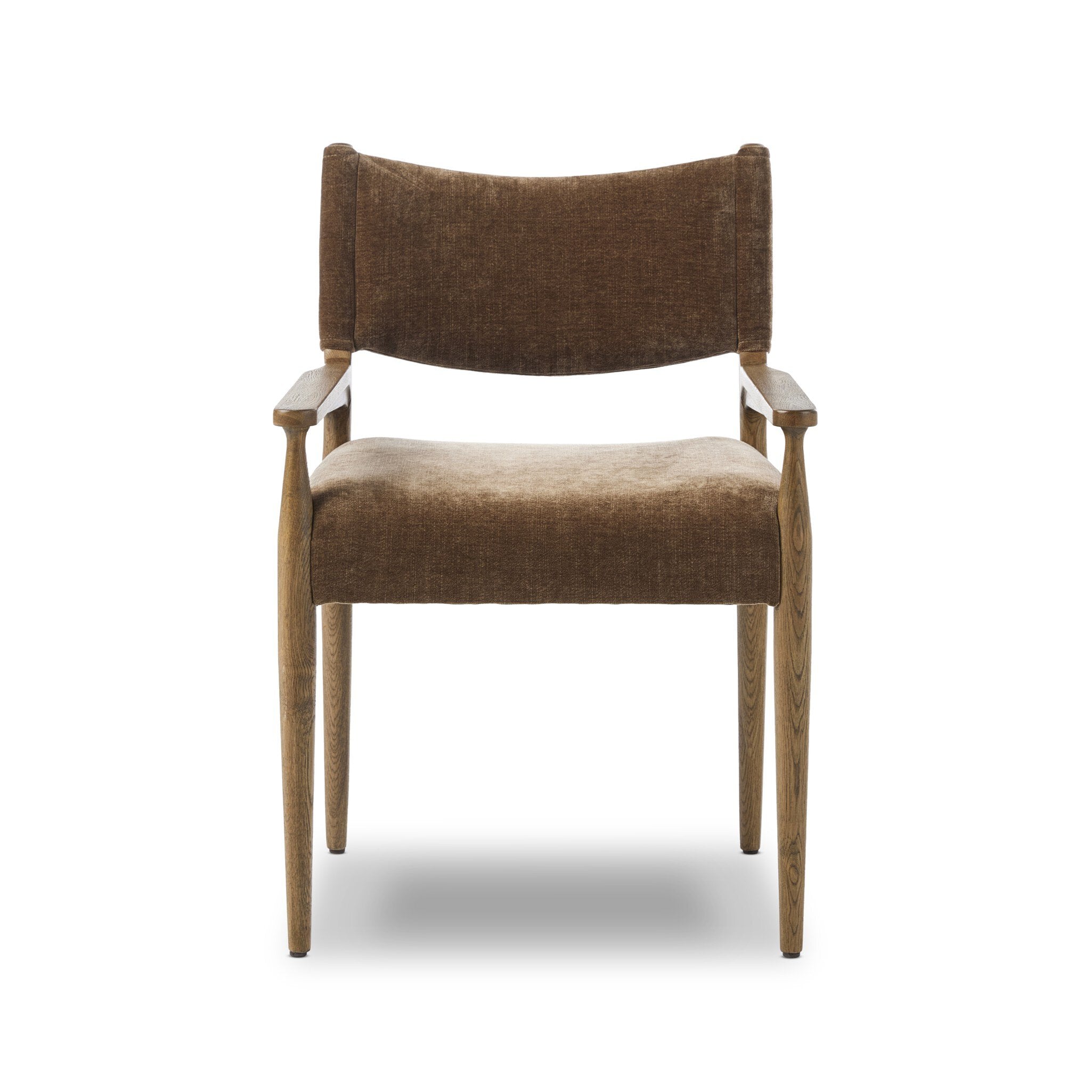 Four Hands Jayla Dining Armchair — Altair Mushroom-Toasted Oak