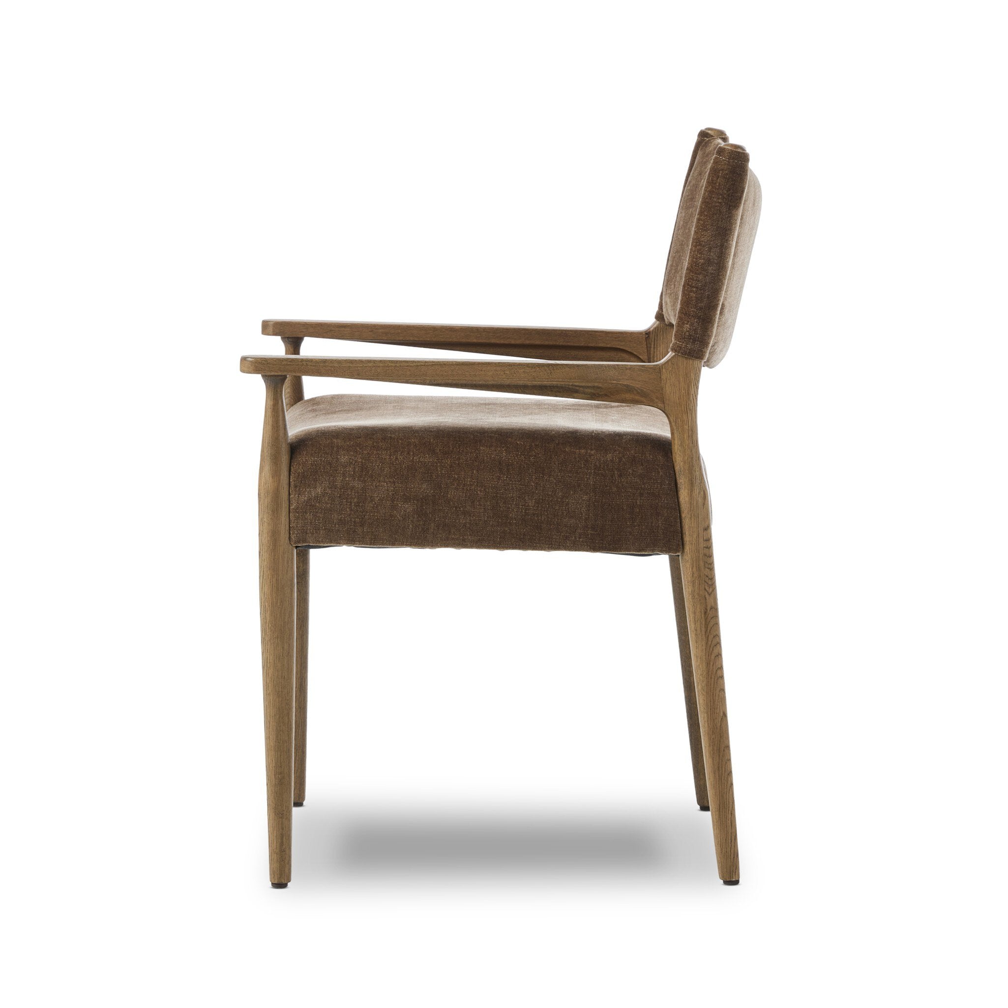 Four Hands Jayla Dining Armchair — Altair Mushroom-Toasted Oak