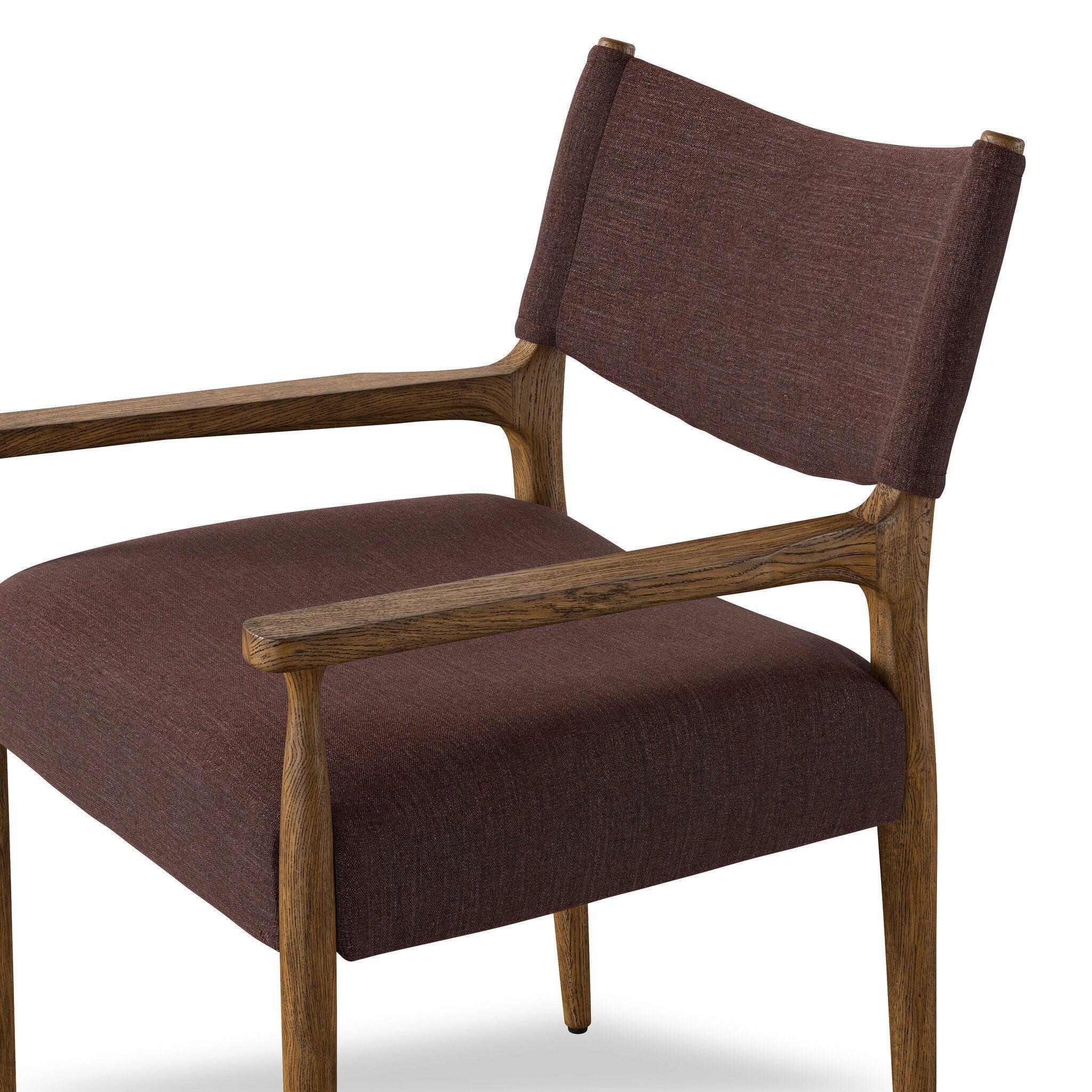 Four Hands Jayla Dining Armchair — Laughlin Plum-Toasted Oak