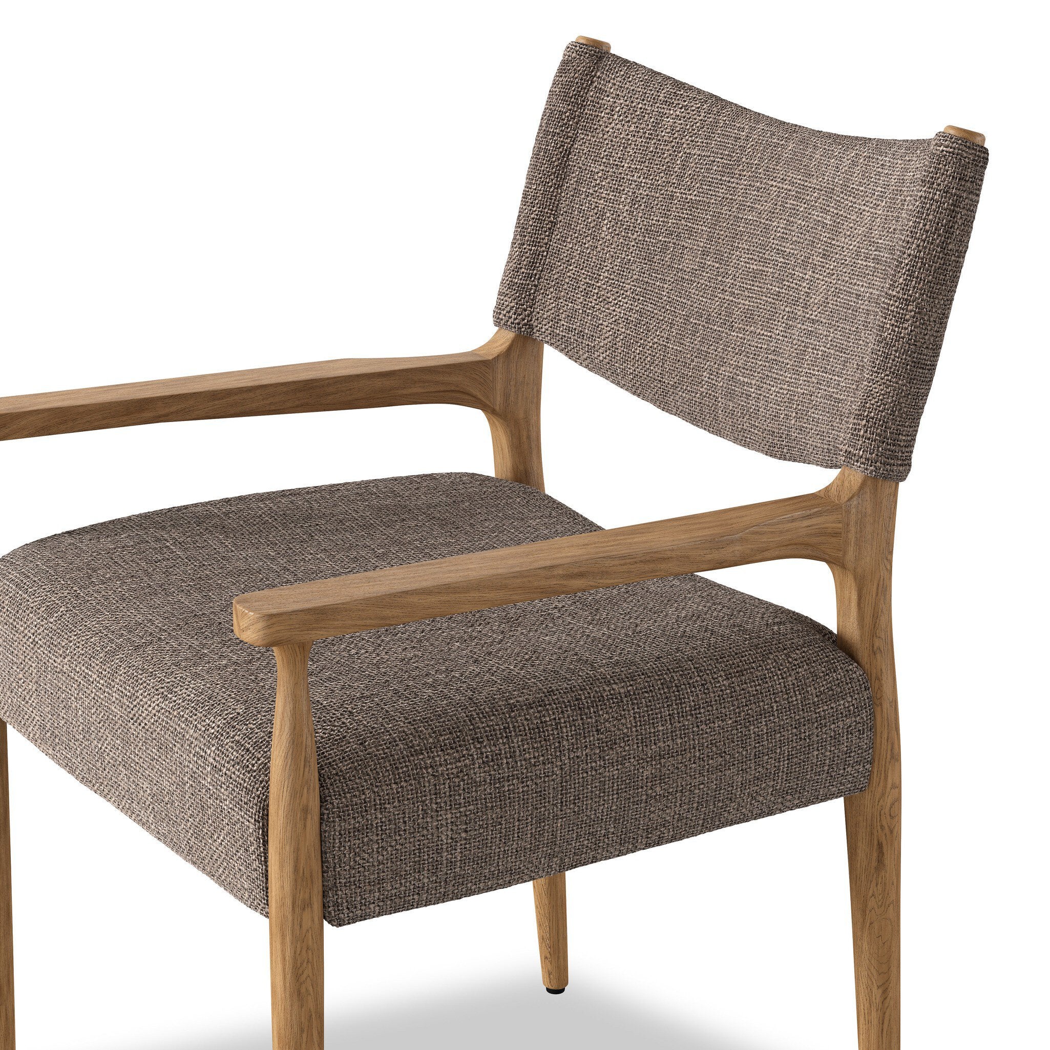 Four Hands Jayla Dining Armchair — Saxon Mink-Natural Oak