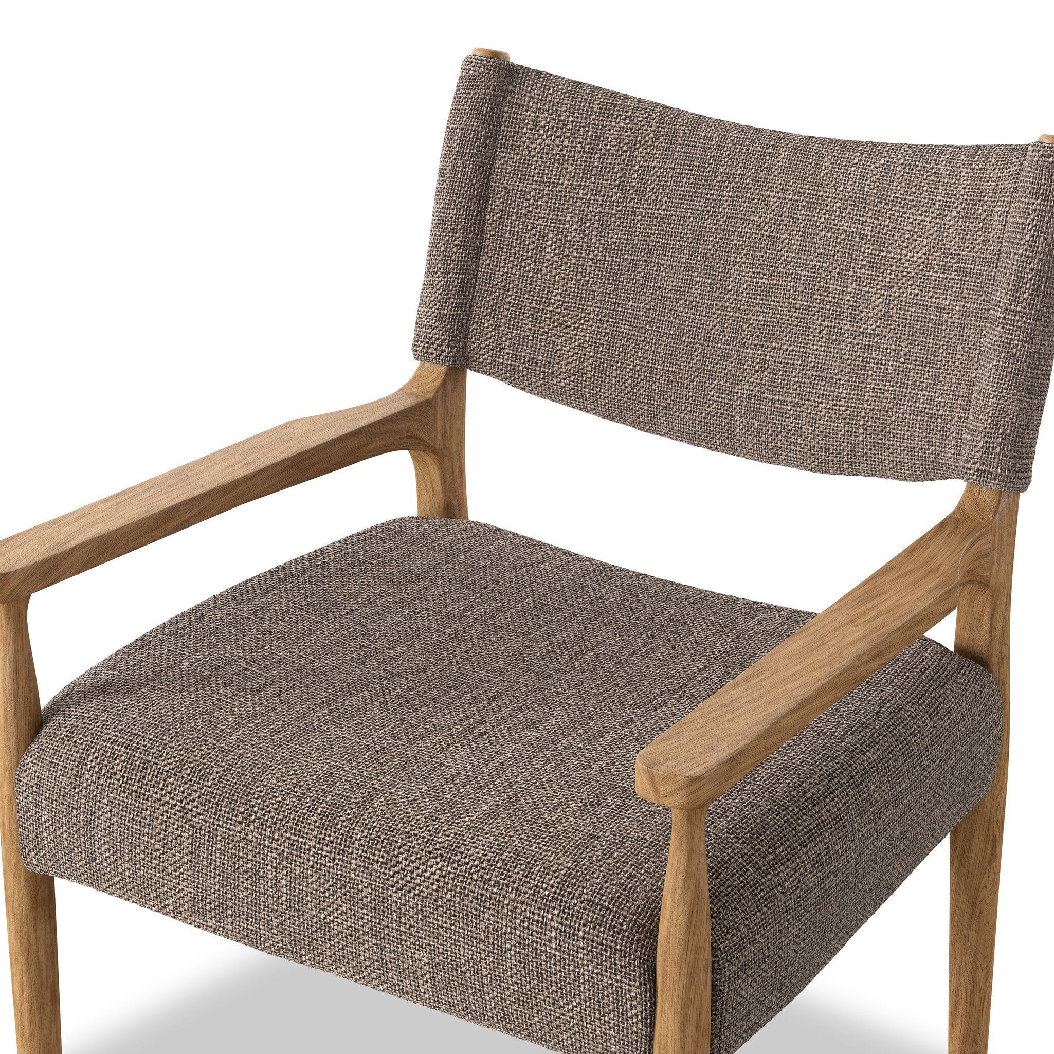 Four Hands Jayla Dining Armchair — Saxon Mink-Natural Oak