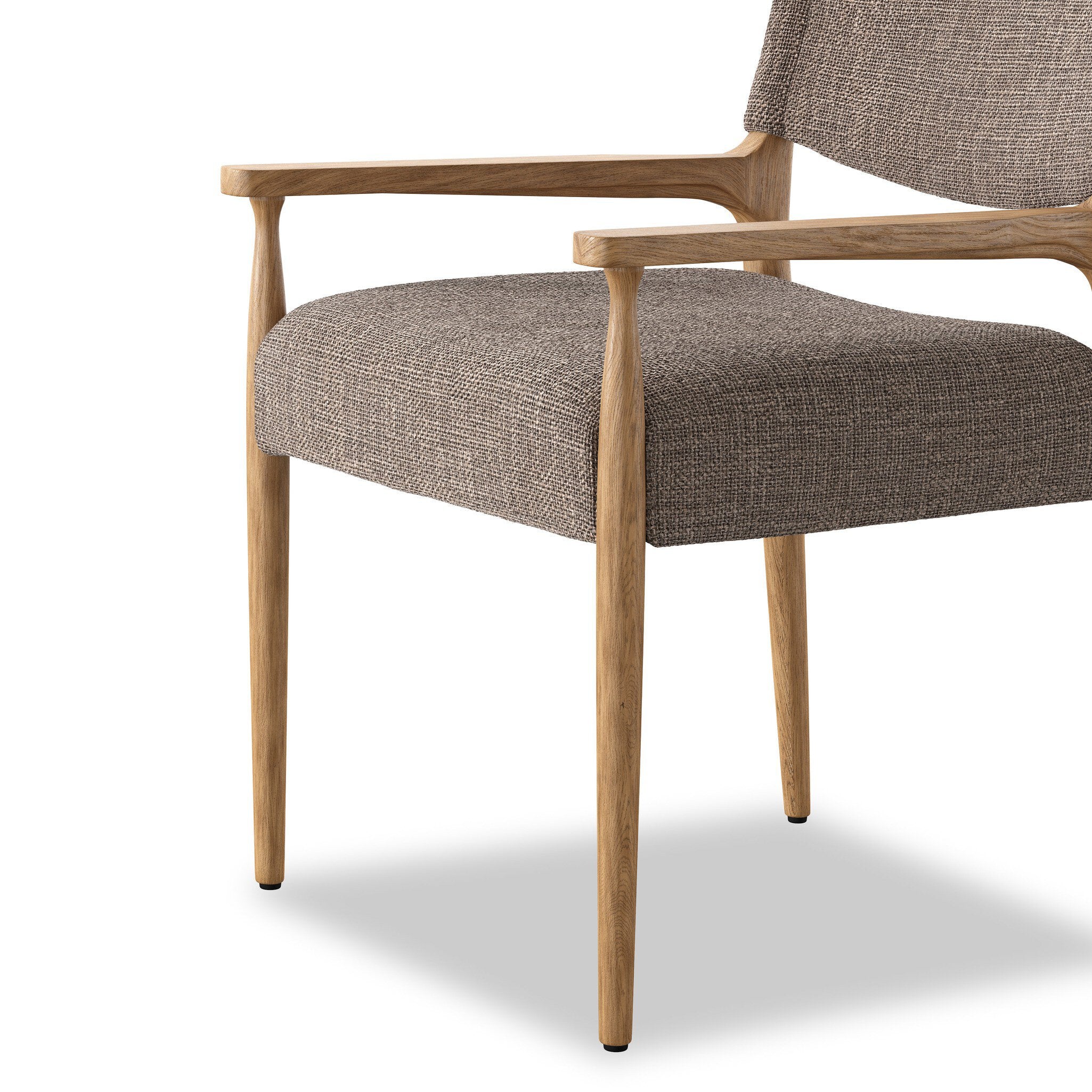 Four Hands Jayla Dining Armchair — Saxon Mink-Natural Oak