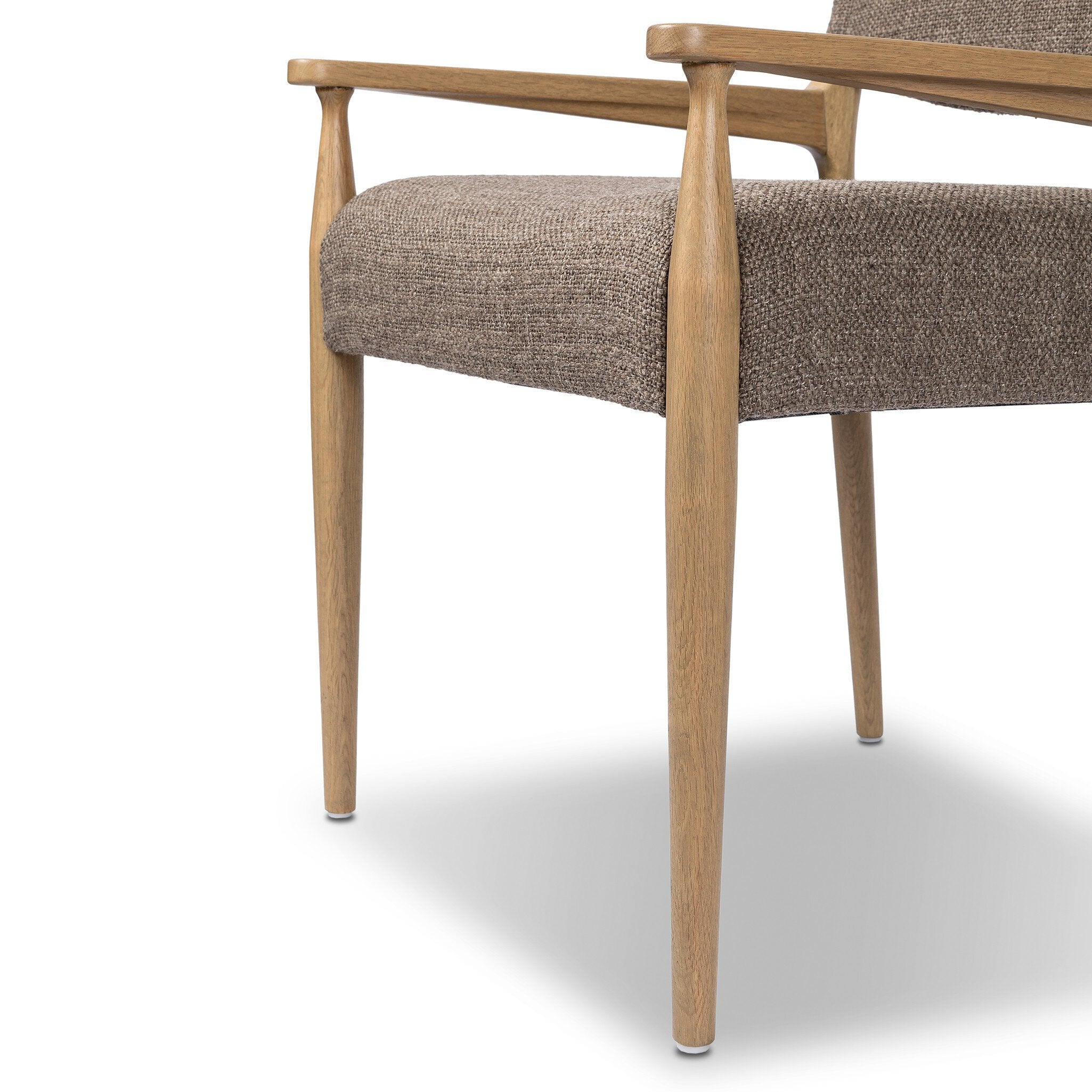 Four Hands Jayla Dining Armchair — Saxon Mink-Natural Oak