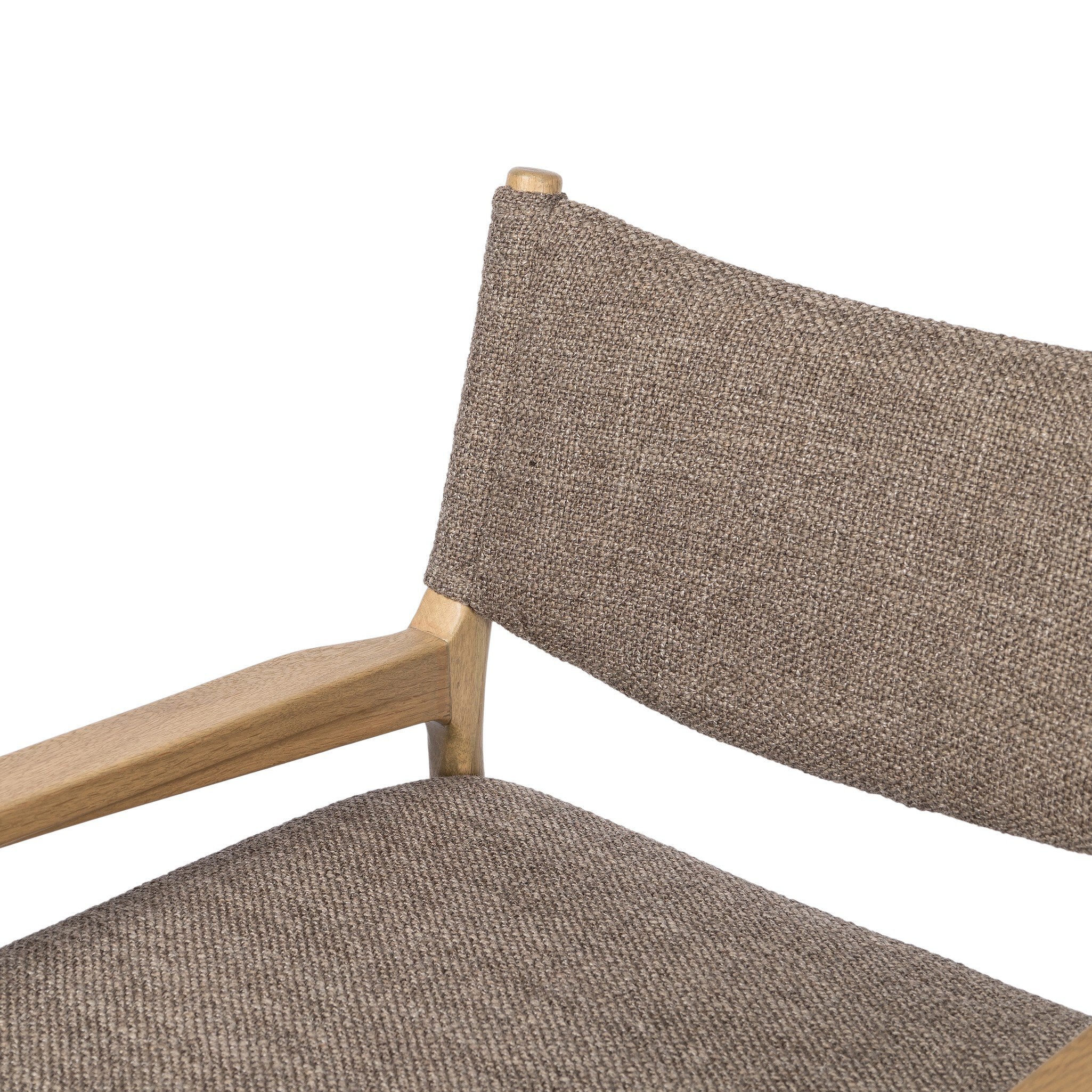 Four Hands Jayla Dining Armchair — Saxon Mink-Natural Oak