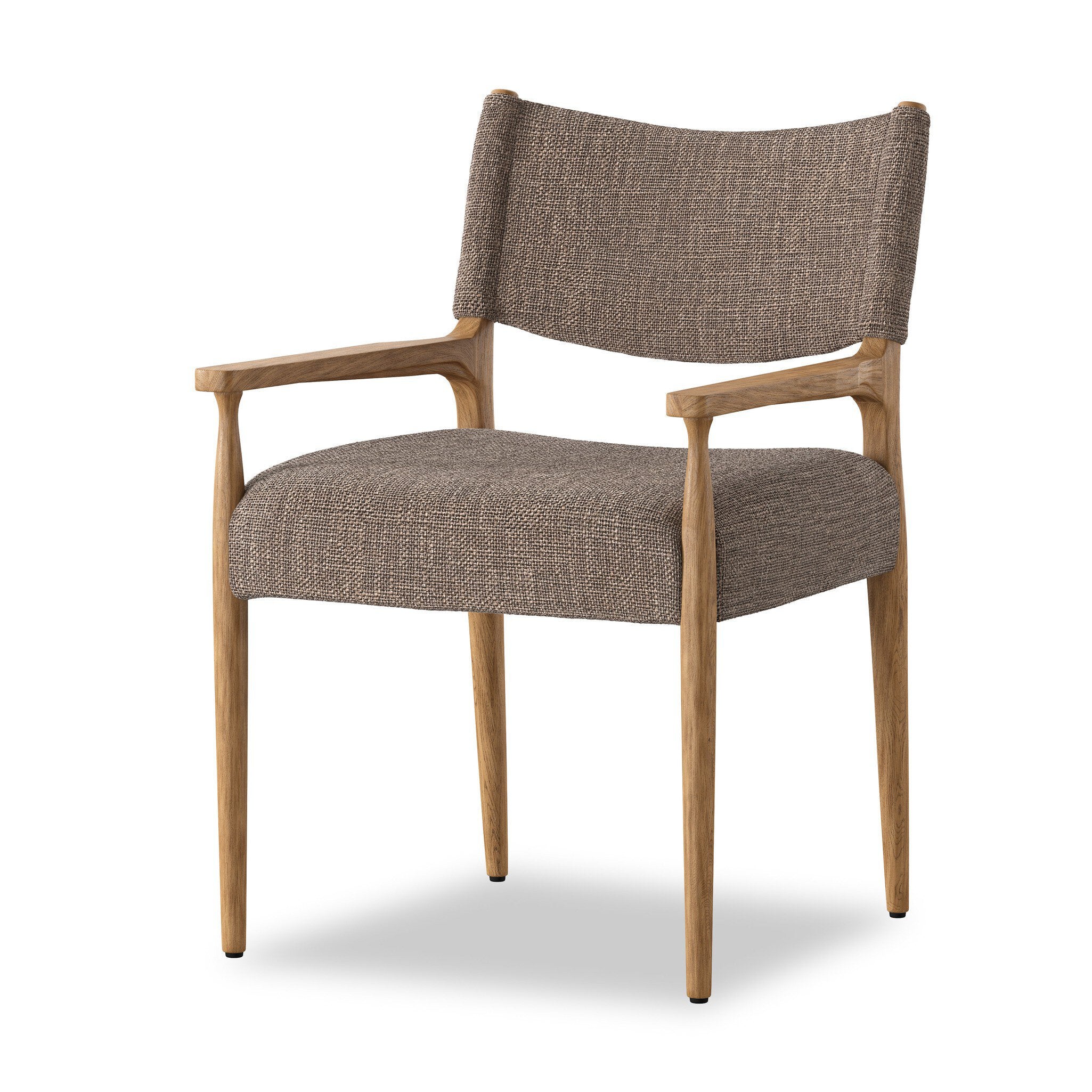 Four Hands Jayla Dining Armchair — Saxon Mink-Natural Oak